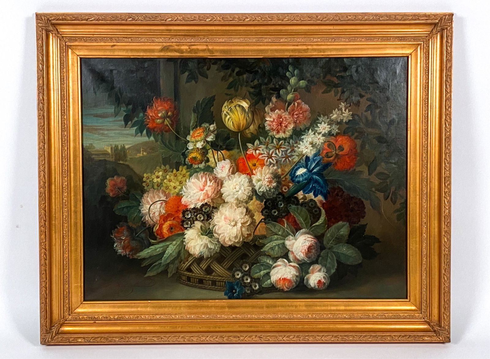 CONTEMPORARY ANTIQUE-STYLE STILL LIFE O/C (1 of 9)