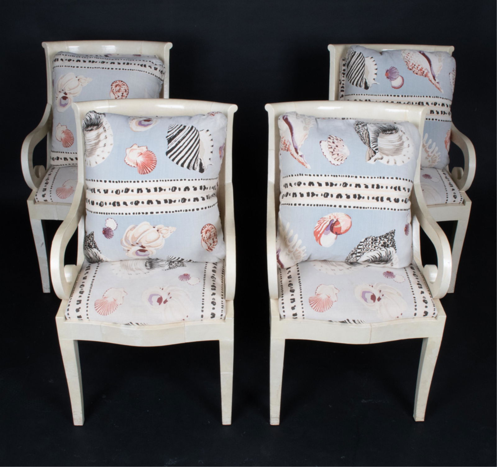 (4) ATTR. ENRIQUE GARCEL PARCHMENT LACQUER CHAIRS (1 of 19)