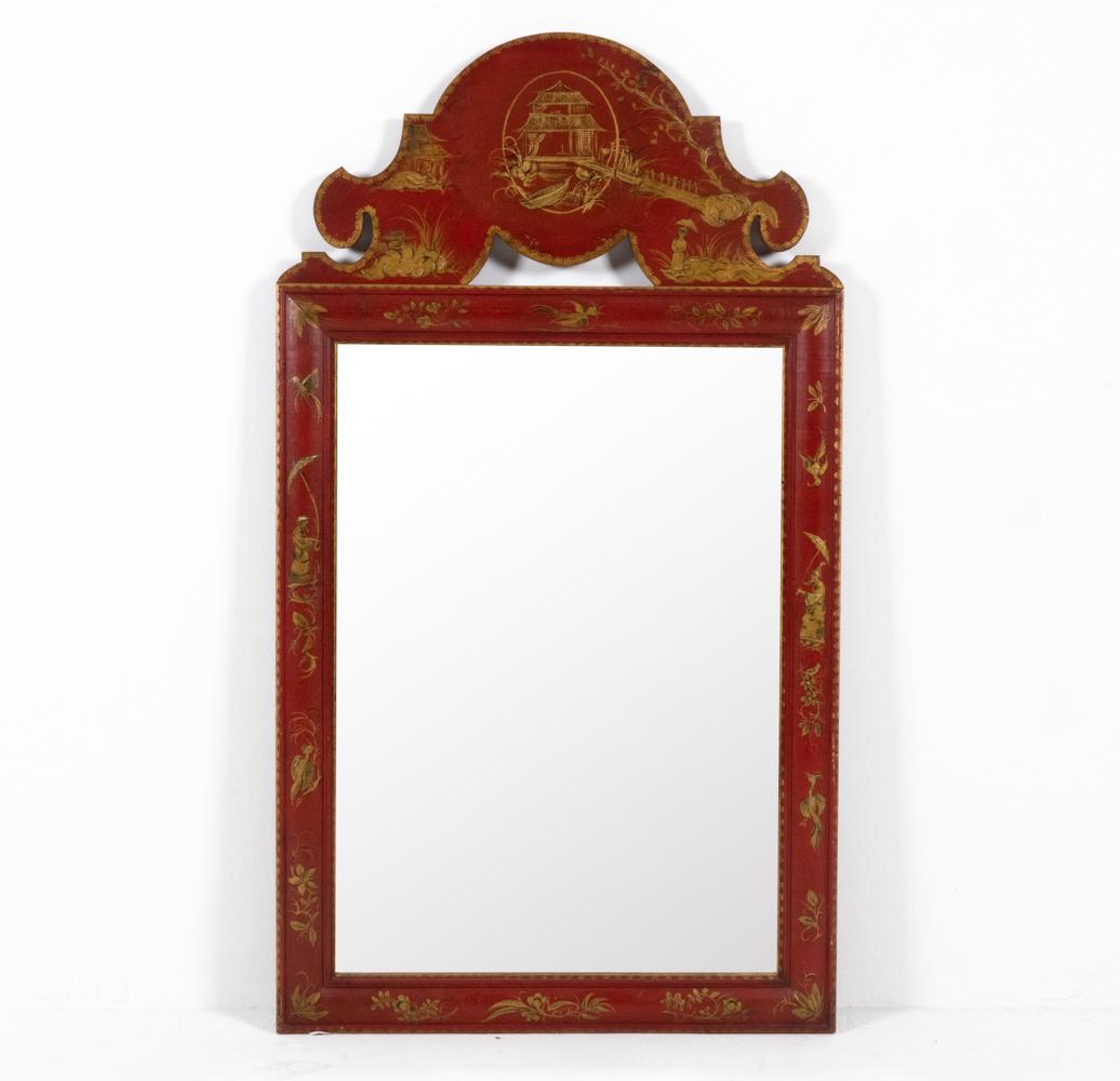 LARGE 1960'S CHINOISERIE PAINTED MIRROR (1 of 11)