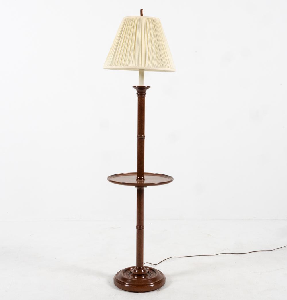 REGENCY-STYLE FAUX BAMBOO TURNED WOOD FLOOR LAMP (1 of 11)