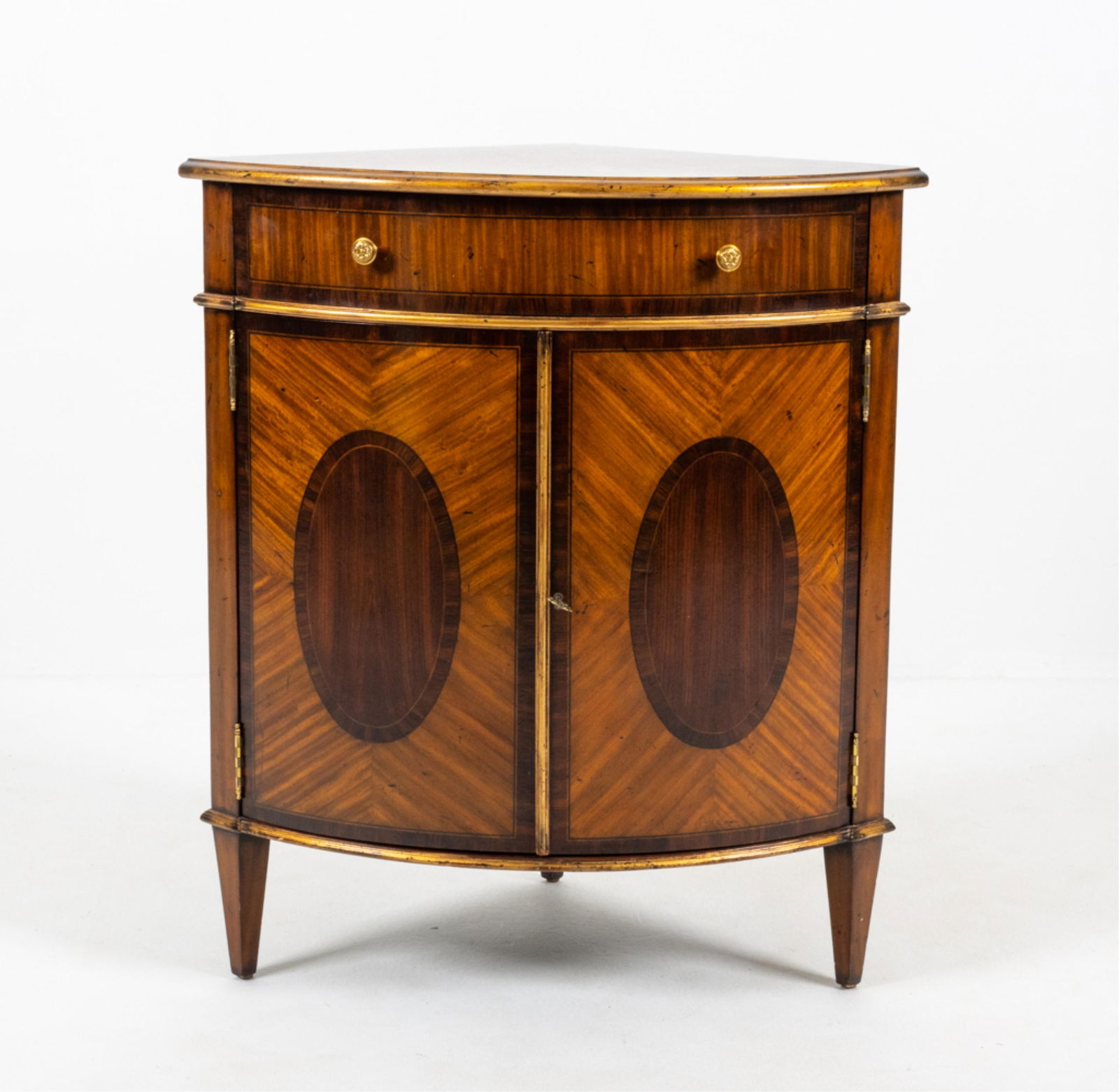 BEACON HILL PAINTED SATINWOOD CORNER CABINET (1 of 17)