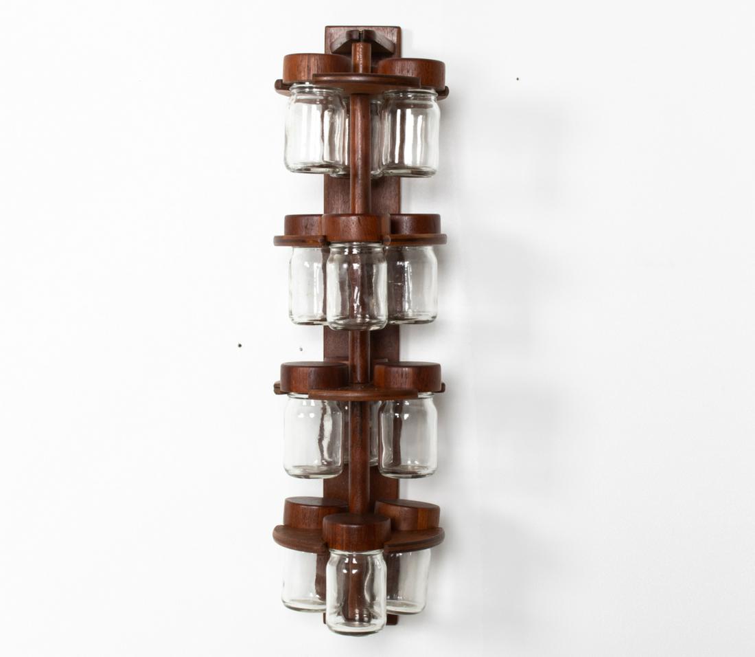 ESA DANISH MID-CENTURY TEAK REVOLVING SPICE RACK (1 of 8)