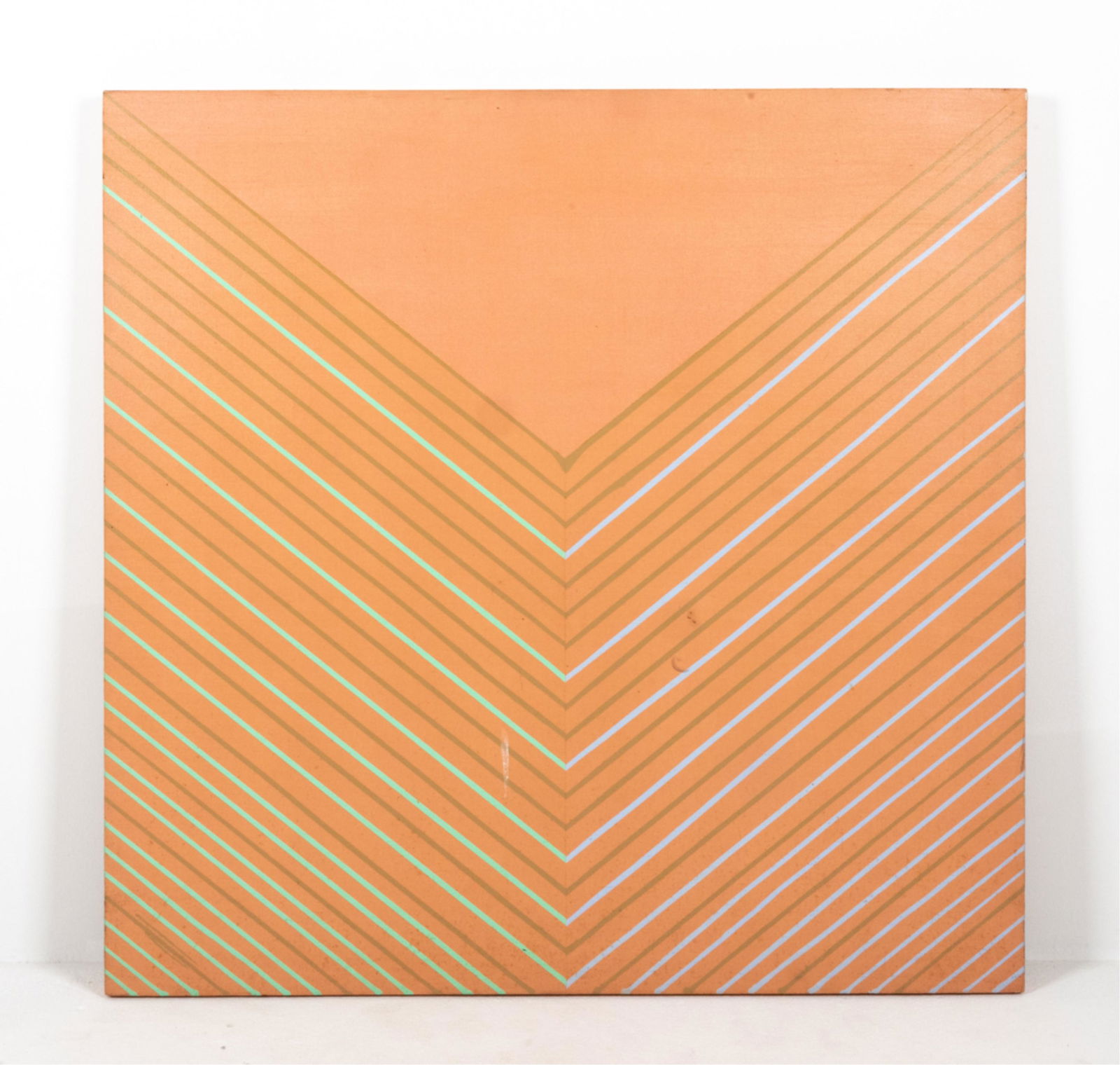 1976 LARGE ABSTRACT GEOMETRIC CHEVRON O/C (1 of 9)