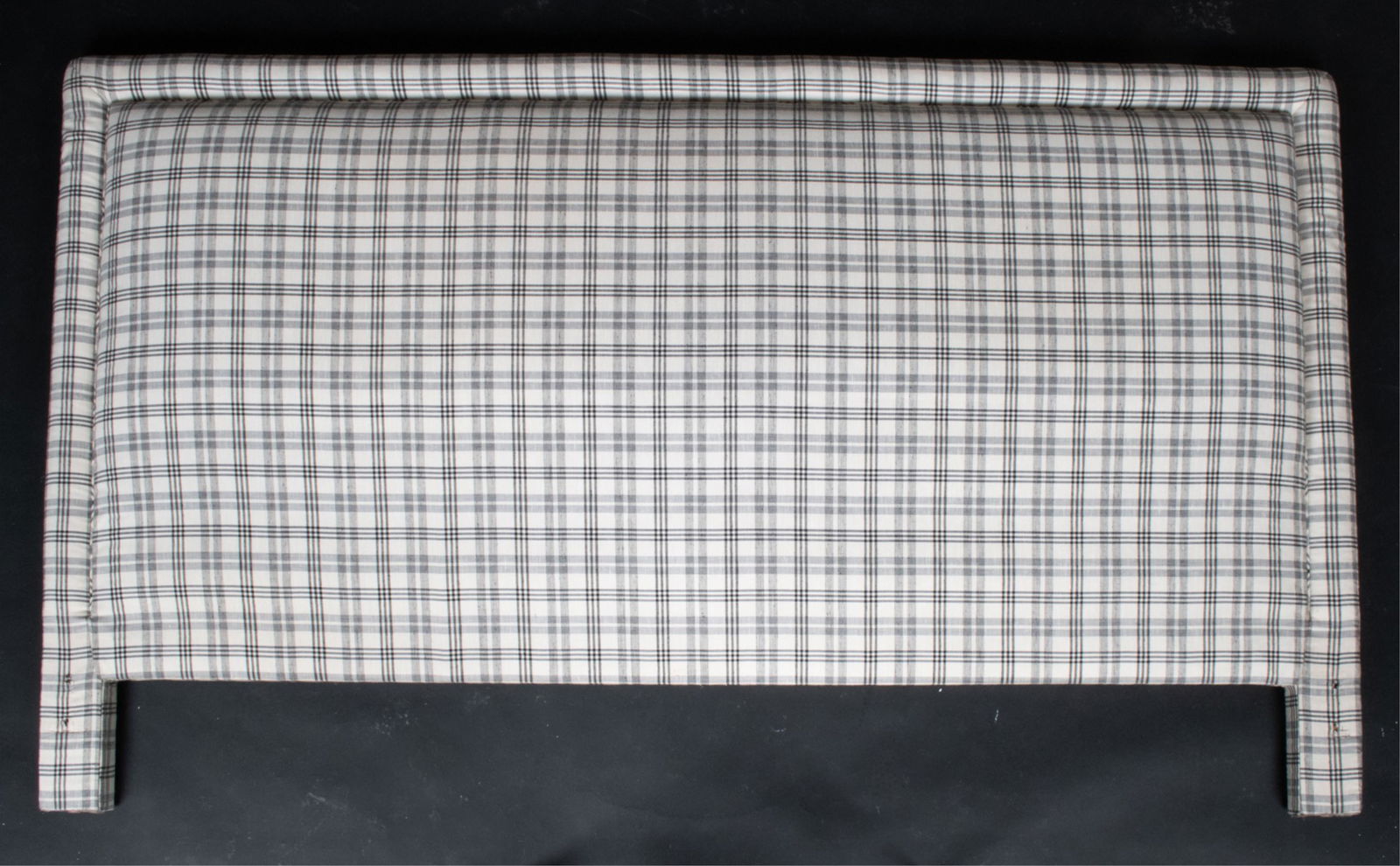 BLACK & WHITE PLAID UPHOLSTERED HEADBOARD (1 of 8)