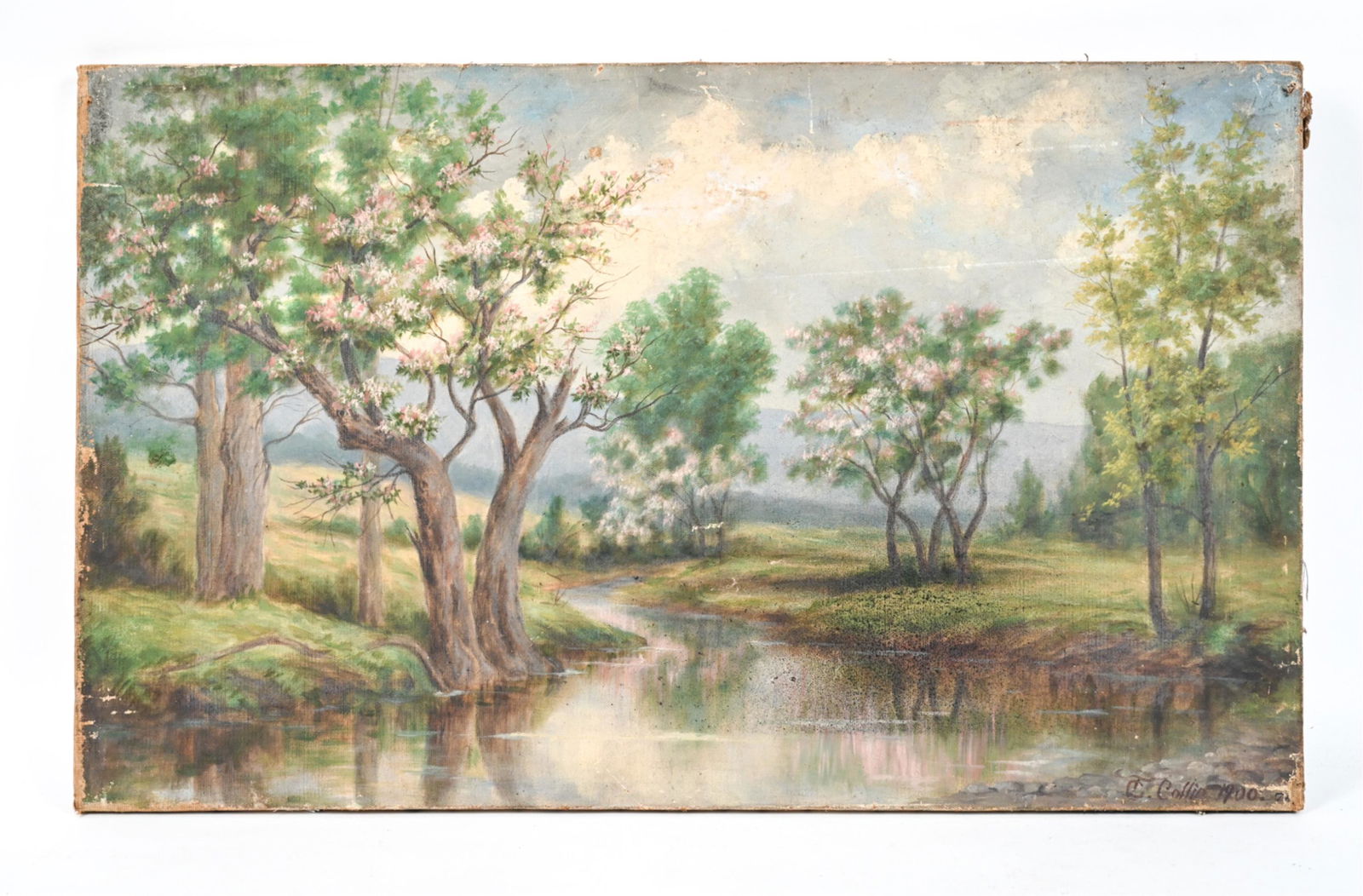C. 1900 SPRINGTIME LANDSCAPE O/C (1 of 14)