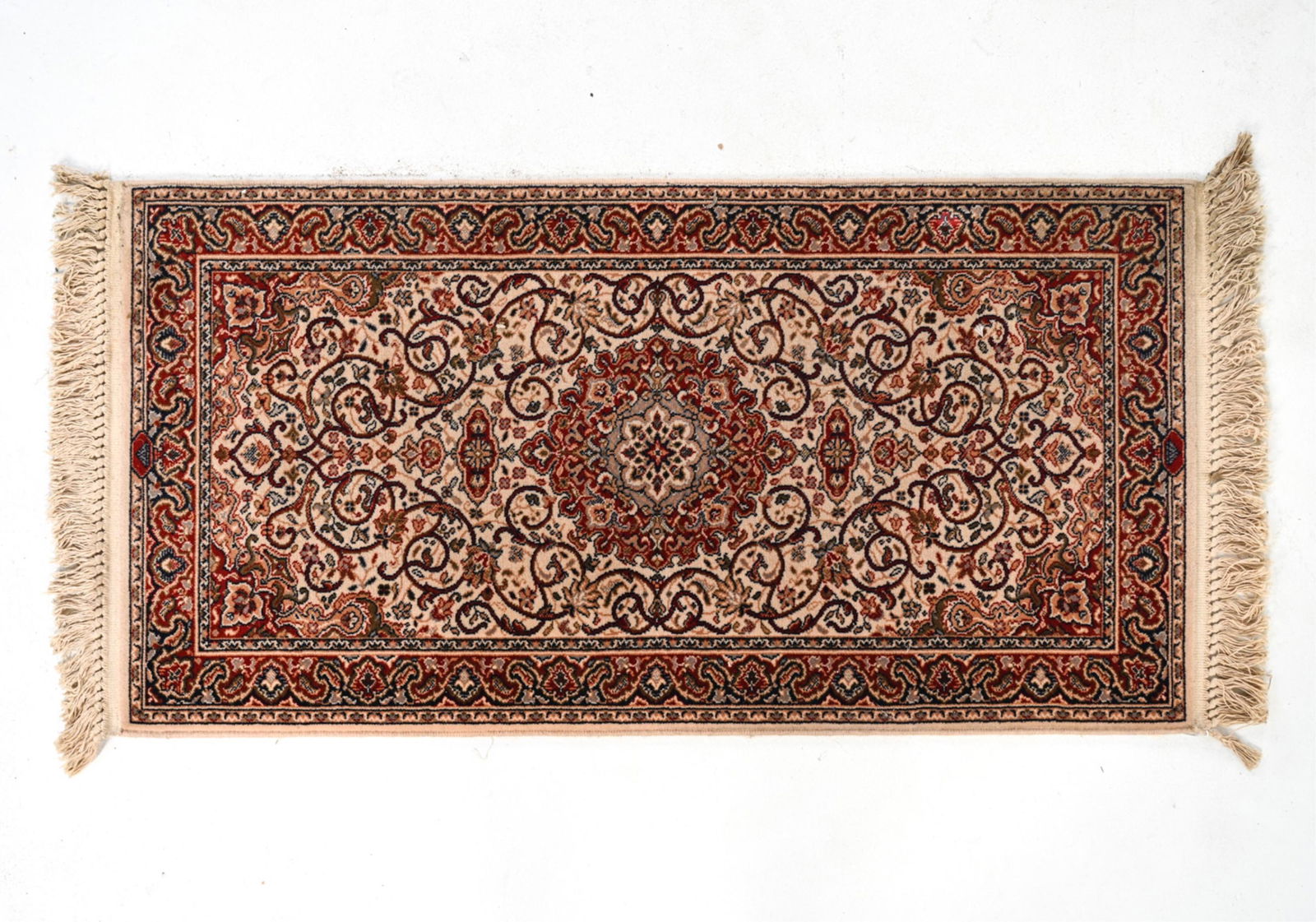 SMALL ORIENTAL-STYLE MACHINE WOVE RUG (1 of 8)