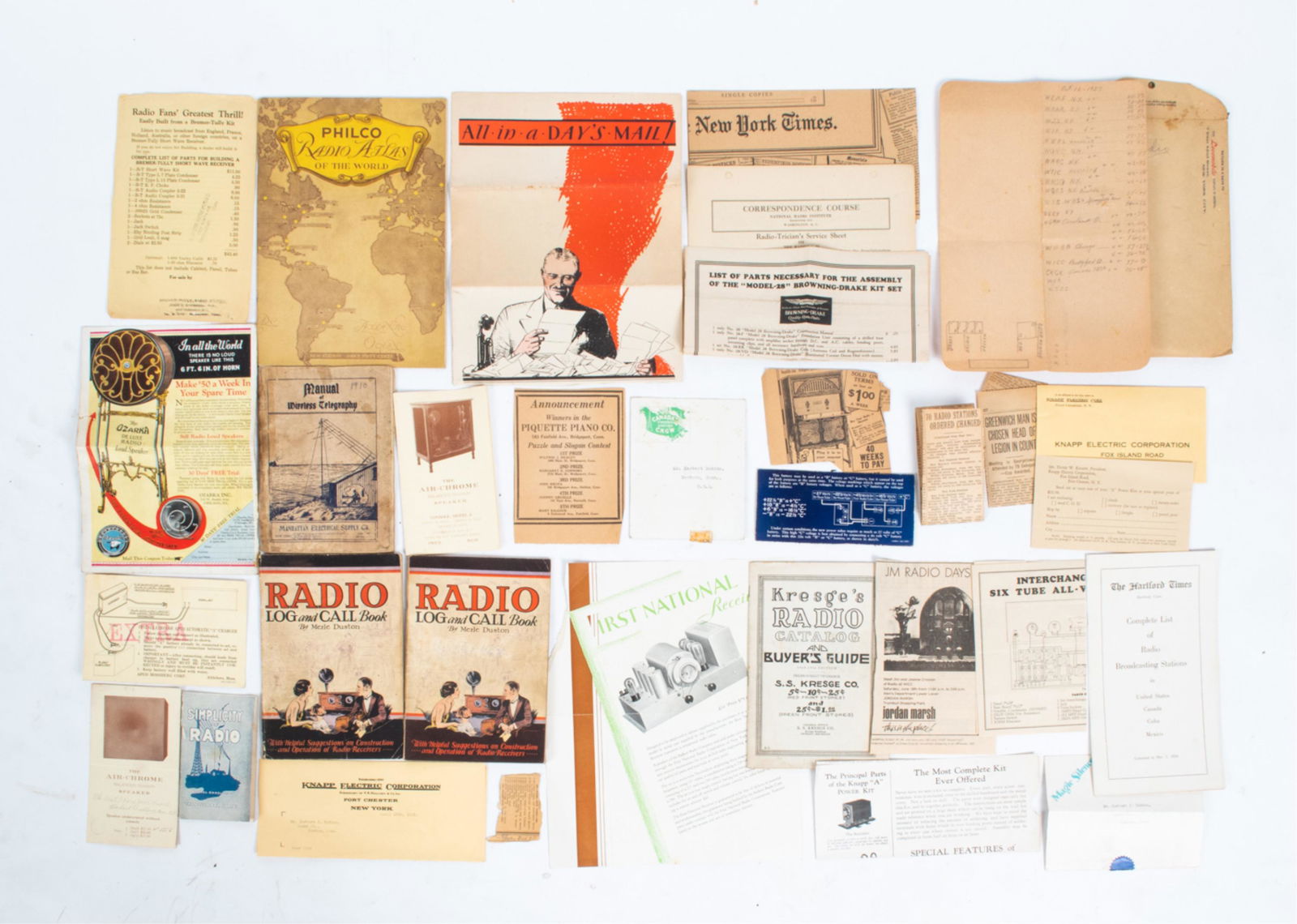 GROUPING OF EARLY RADIO EPHEMERA & SALES PAPERS (1 of 10)