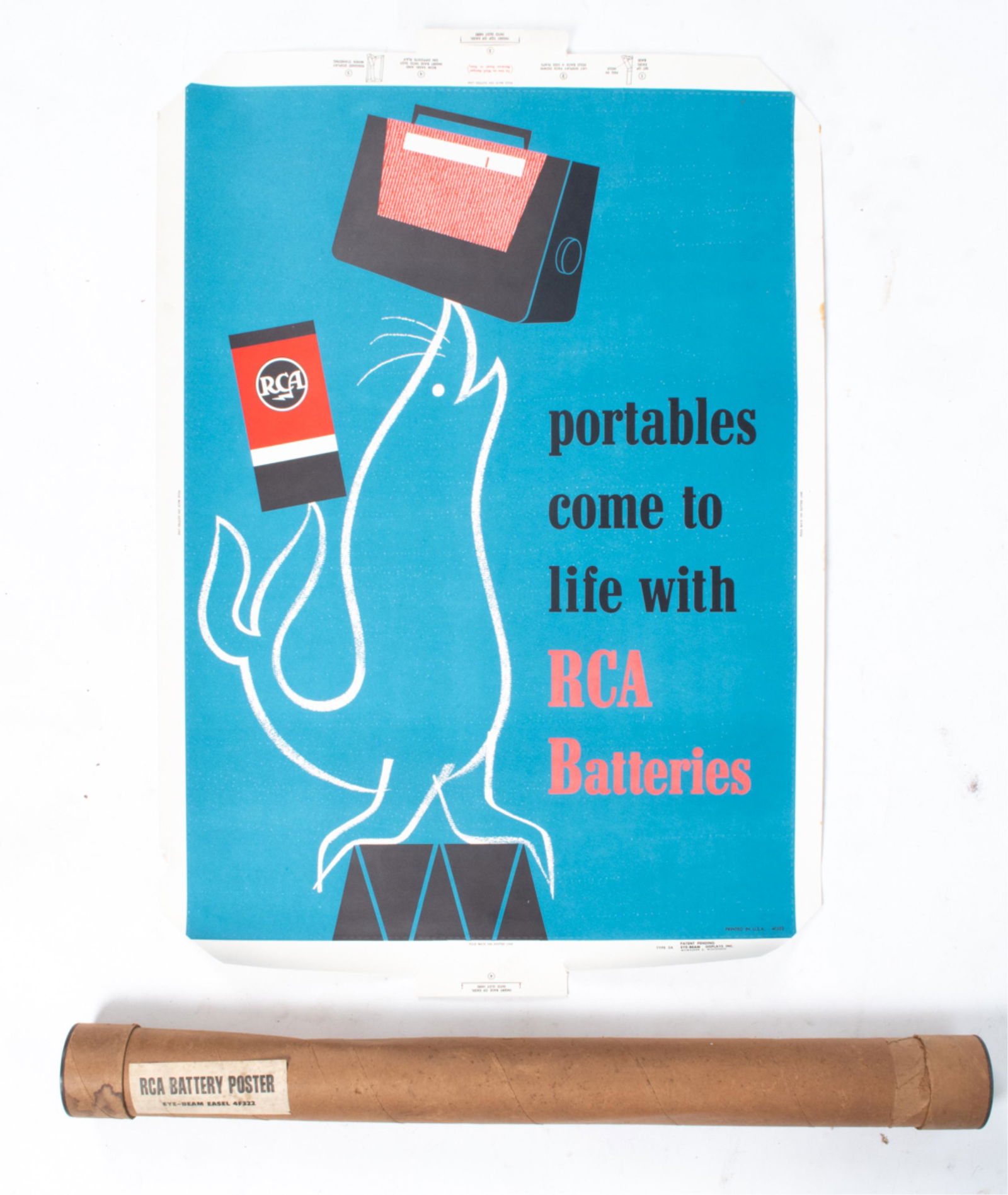 UNUSUAL 1950'S RCA ADVERTISING POSTER VIVID COLOR (1 of 12)