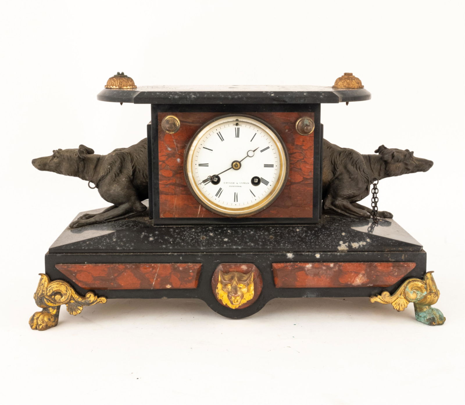 JAPY FRERES EGYPTIAN REVIVAL MANTEL CLOCK, AS-IS (1 of 18)