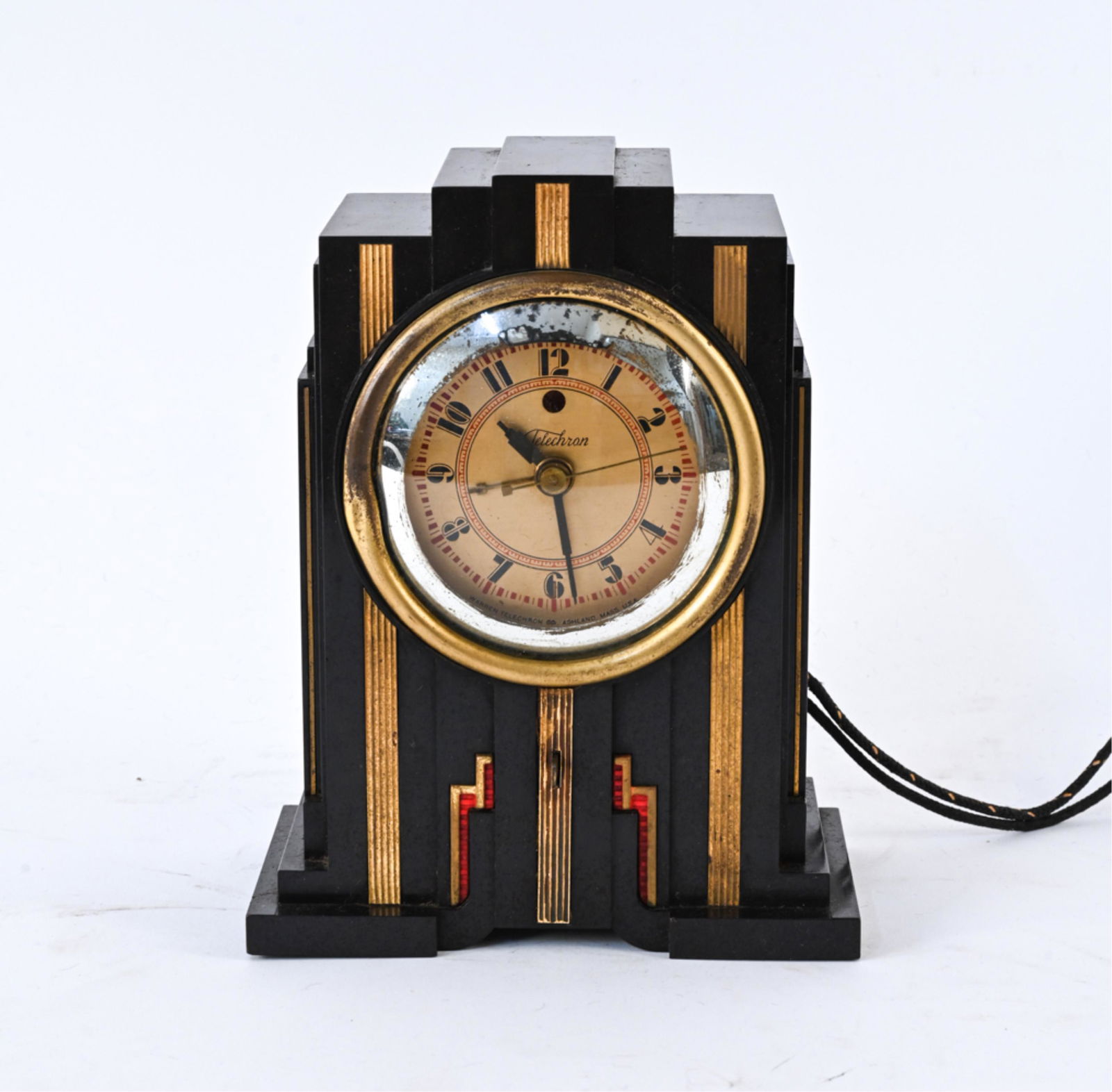 Art Deco Telechron Electroalarm Skyscraper Clock