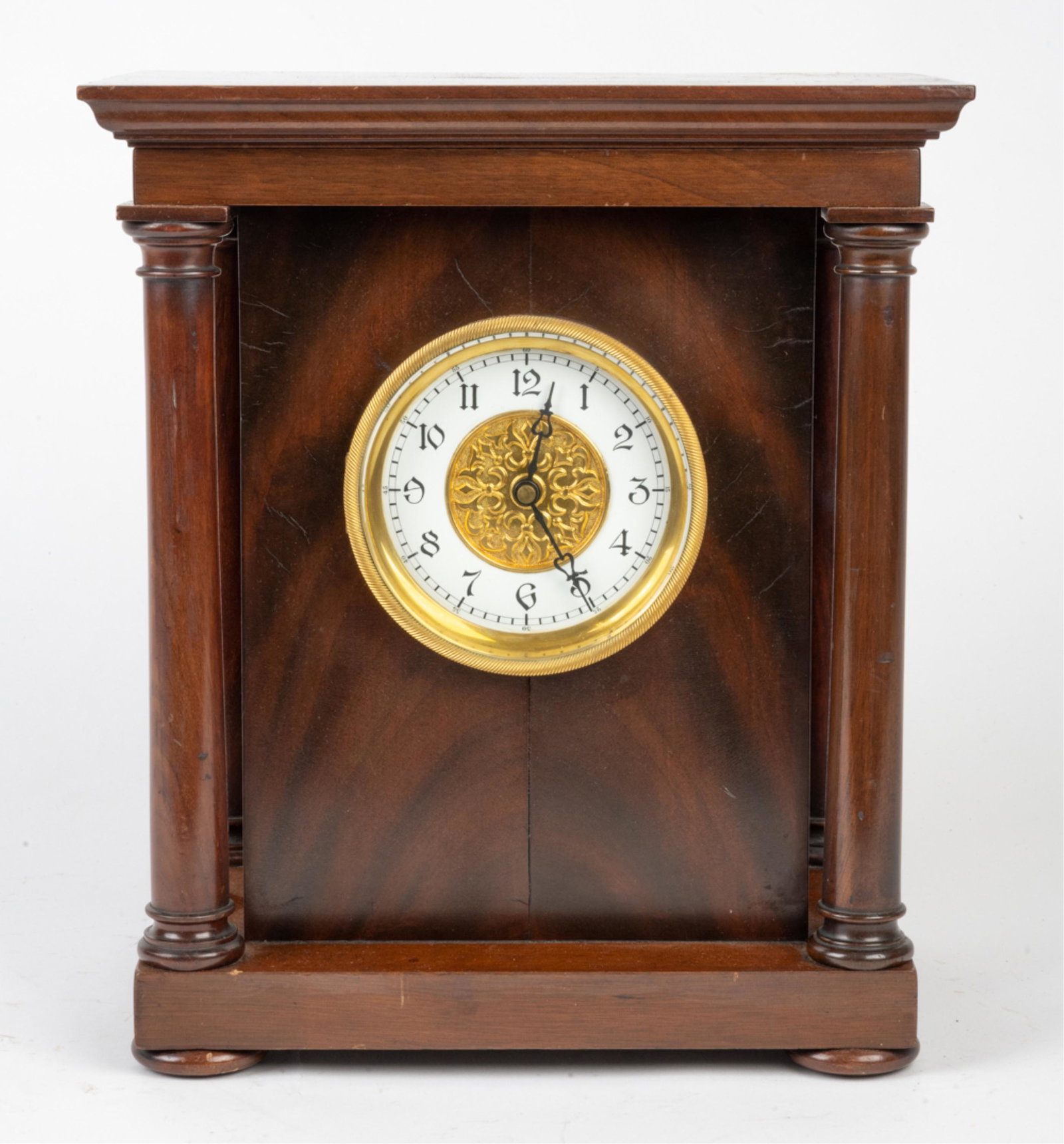 AMERICAN CLOCK CO. MAHOGANY MANTEL CLOCK (1 of 12)