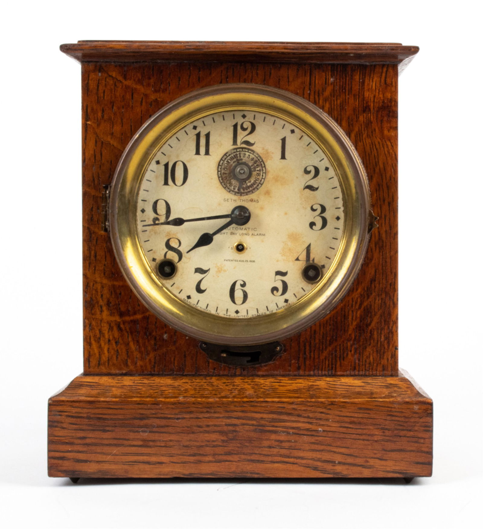 C. 1908 SETH THOMAS AUTOMATIC 8-DAY ALARM CLOCK (1 of 16)