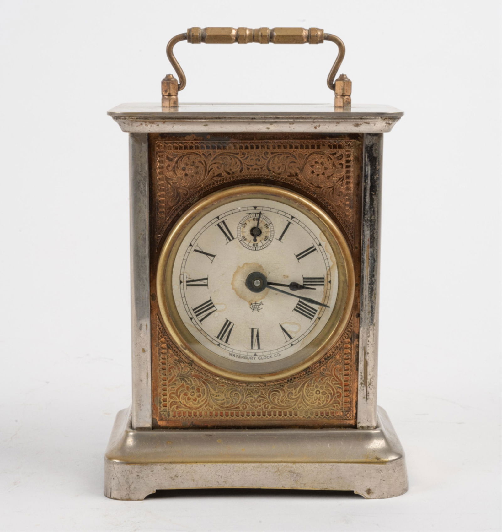 ANTIQUE WATERBURY CLOCK CO. CARRIAGE CLOCK (1 of 12)