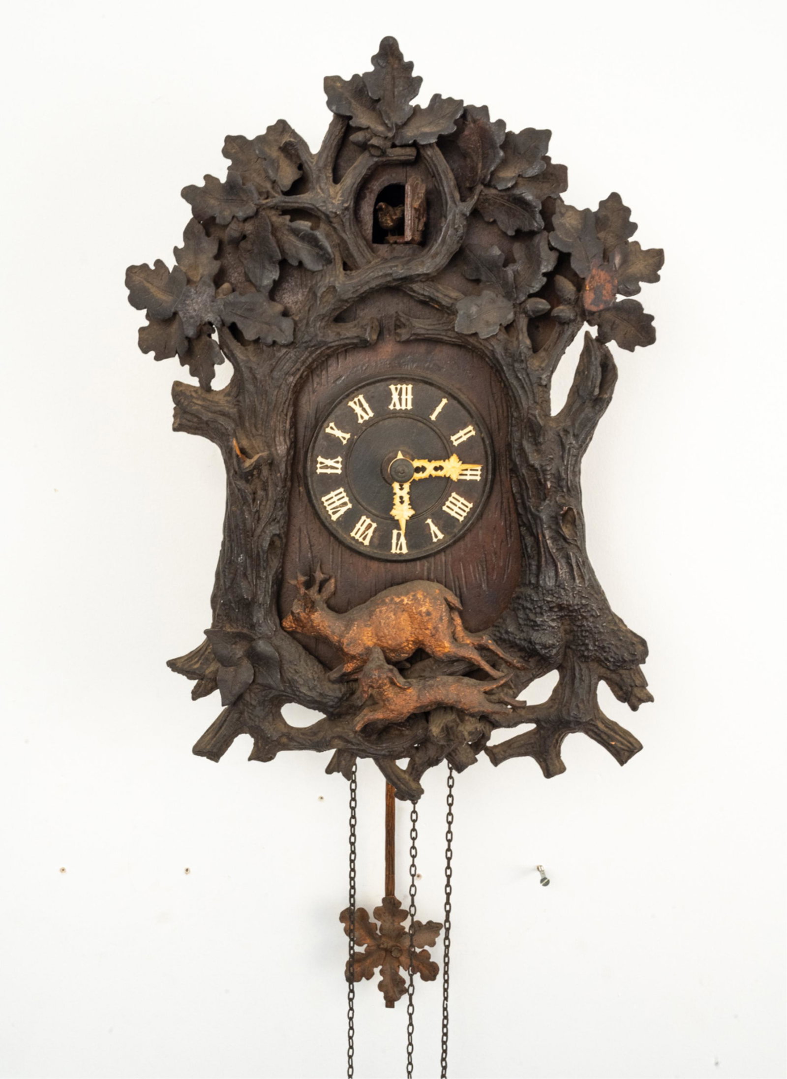 BLACK FOREST CARVED CUCKOO CLOCK (1 of 13)