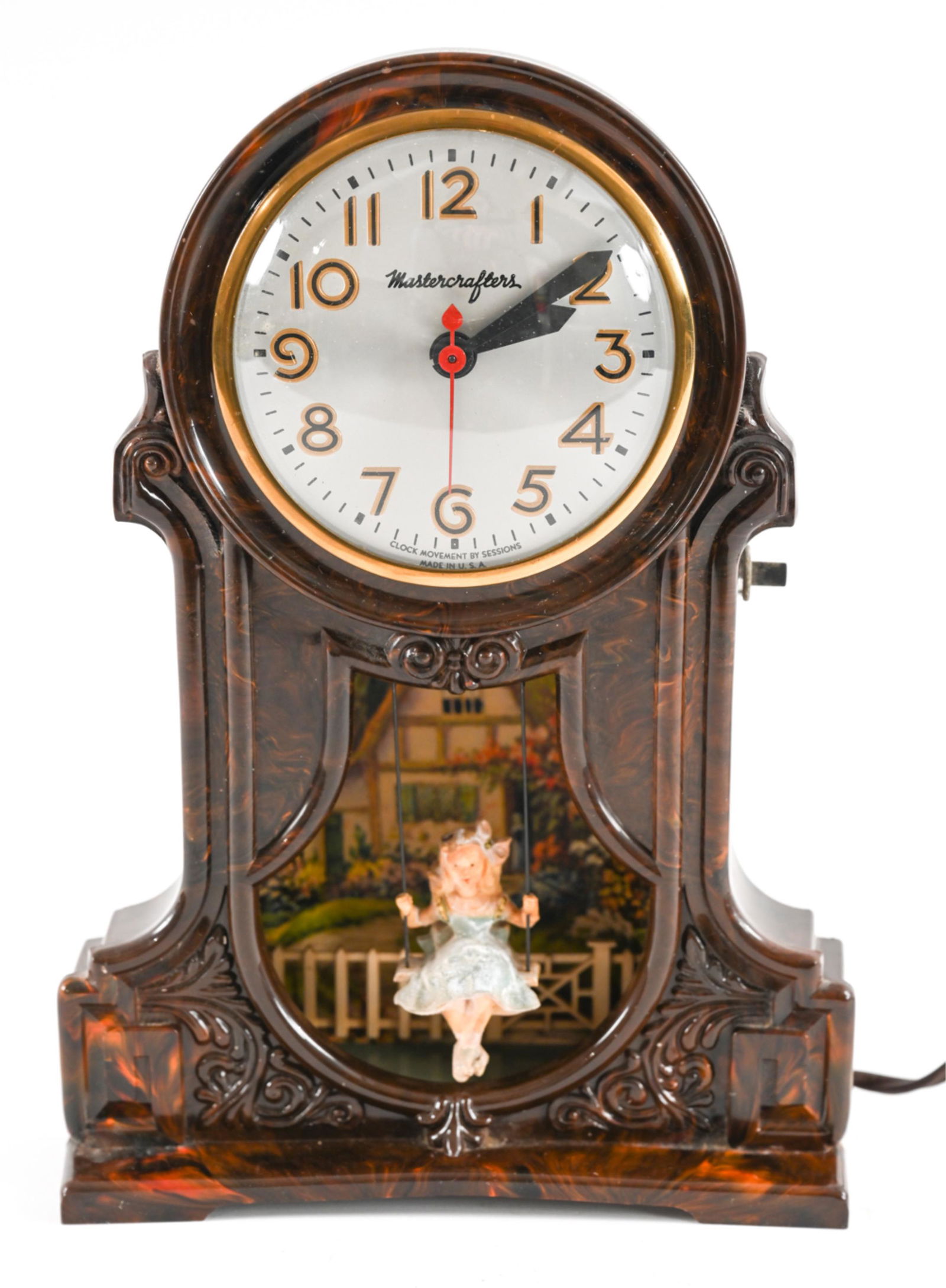 MASTERCRAFTERS BAKELITE SWINGING GIRL MOTION CLOCK (1 of 12)