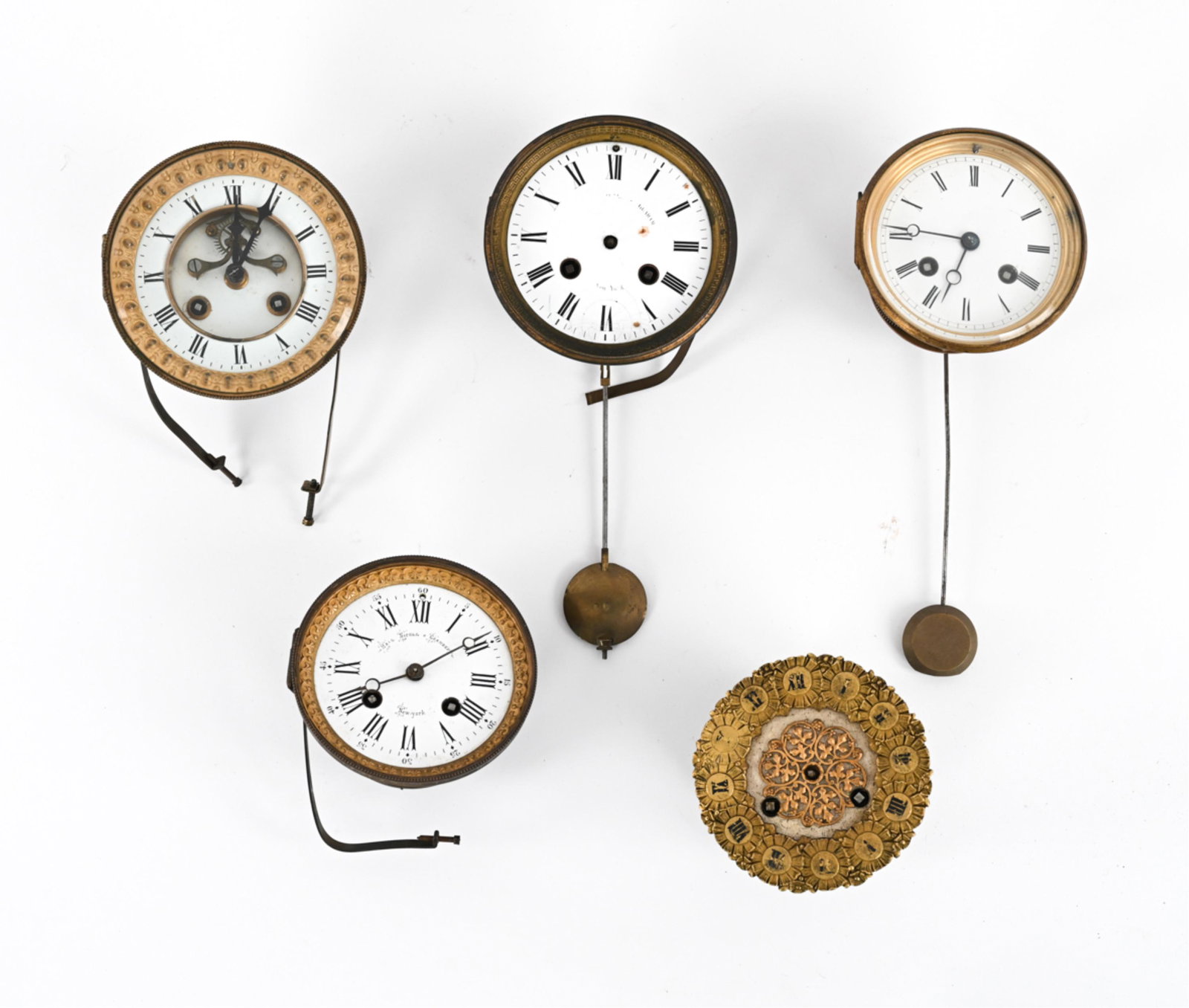 (5) ANTIQUE CLOCK MOVEMENTS (1 of 14)