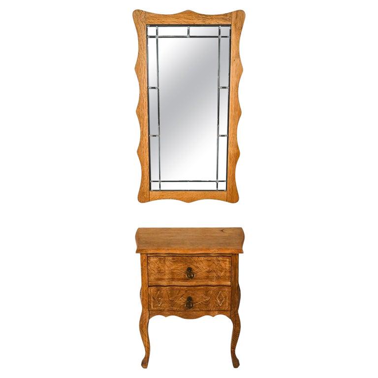 HENNING KJAERNULF-STYLE OAK HALL MIRROR & CHEST (1 of 11)