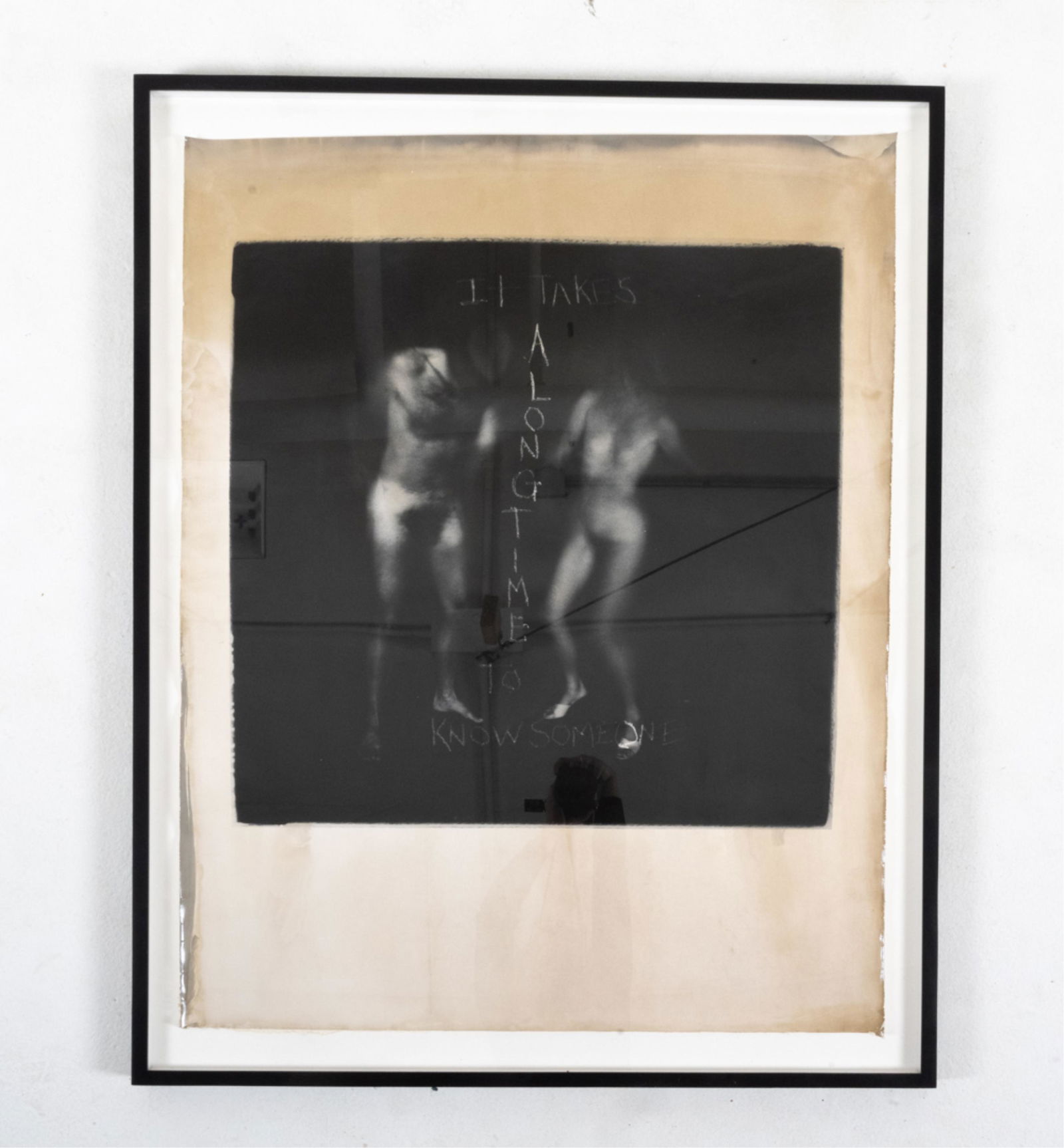 DAVID SELTZER (B. 1947) SILVER GELATIN PHOTOGRAPH: "It Takes a Long Time." 1996. Toned silver gelatin print. Edition 1 of 10. Apparently unsigned. Provenance: Purchased from Yancey Richardson Gallery for $2000 in 1997. Dimensions: (Frame) H 45.75" x W