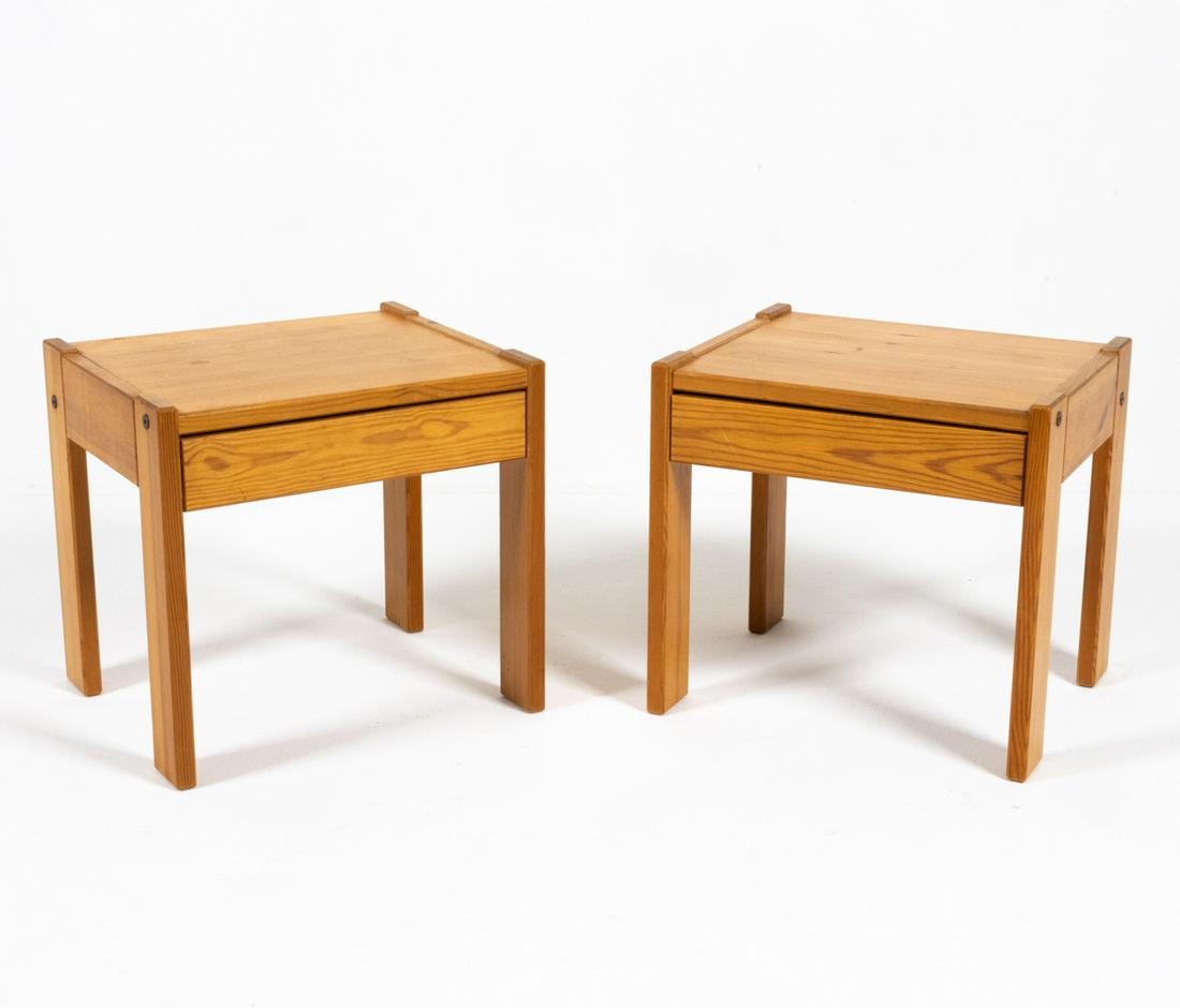 (2) DANISH MODERN PINE SIDE TABLES C.1970S (1 of 12)