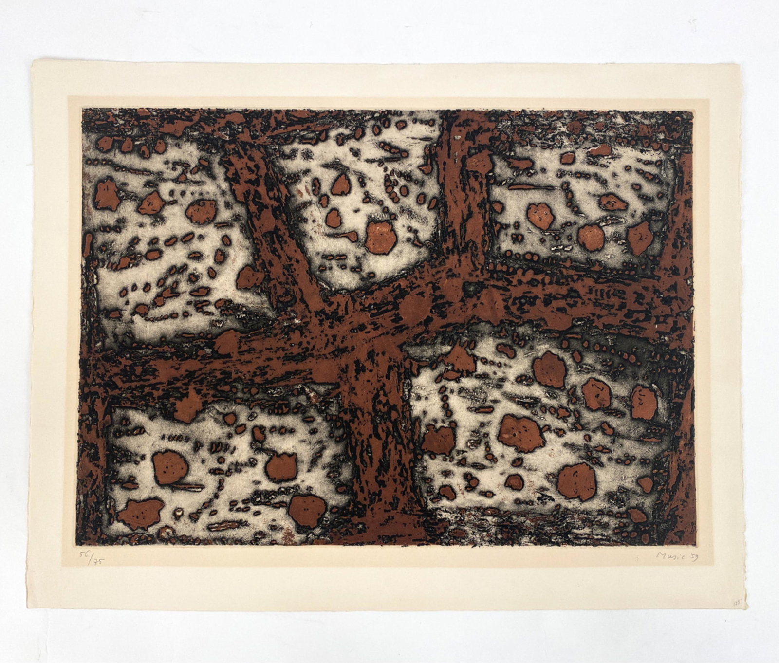 ANTON ZORAN MUSIC (1909-2005) EMBOSSED ETCHING (1 of 8)