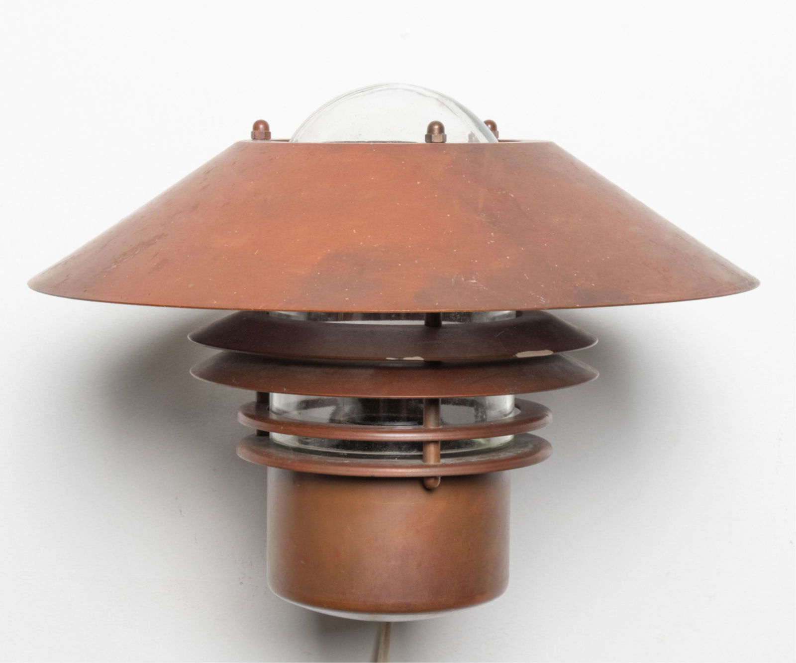 DANISH MODERN PATINATED COPPER OUTDOOR SCONCE (1 of 8)