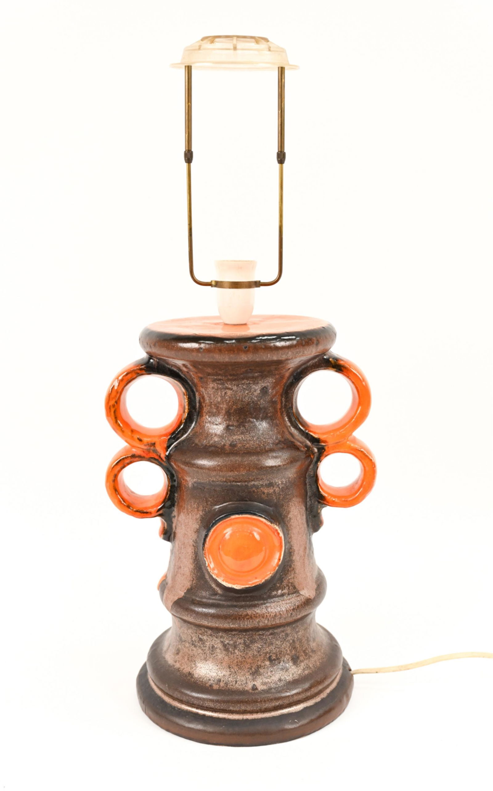 DANISH MID-CENTURY CERAMIC TABLE LAMP (1 of 14)