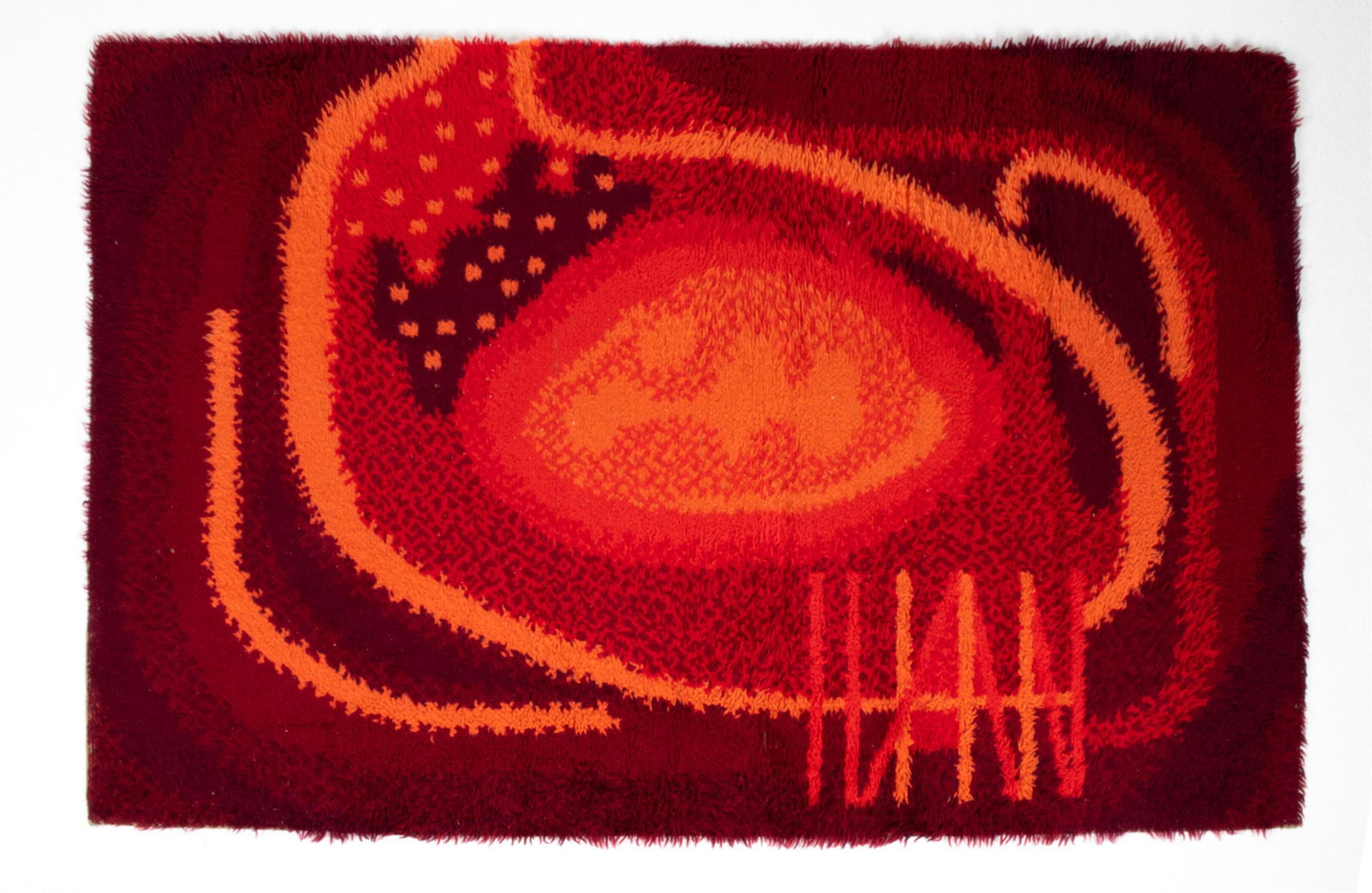 DANISH MID-CENTURY ABSTRACT RYA AREA RUG (1 of 10)