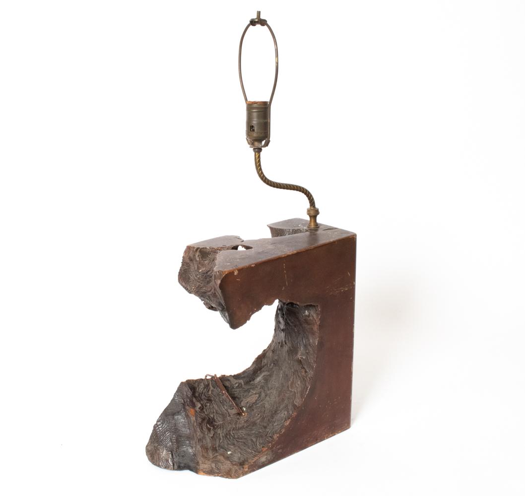 VINTAGE BURL WOOD LAMP (1 of 14)