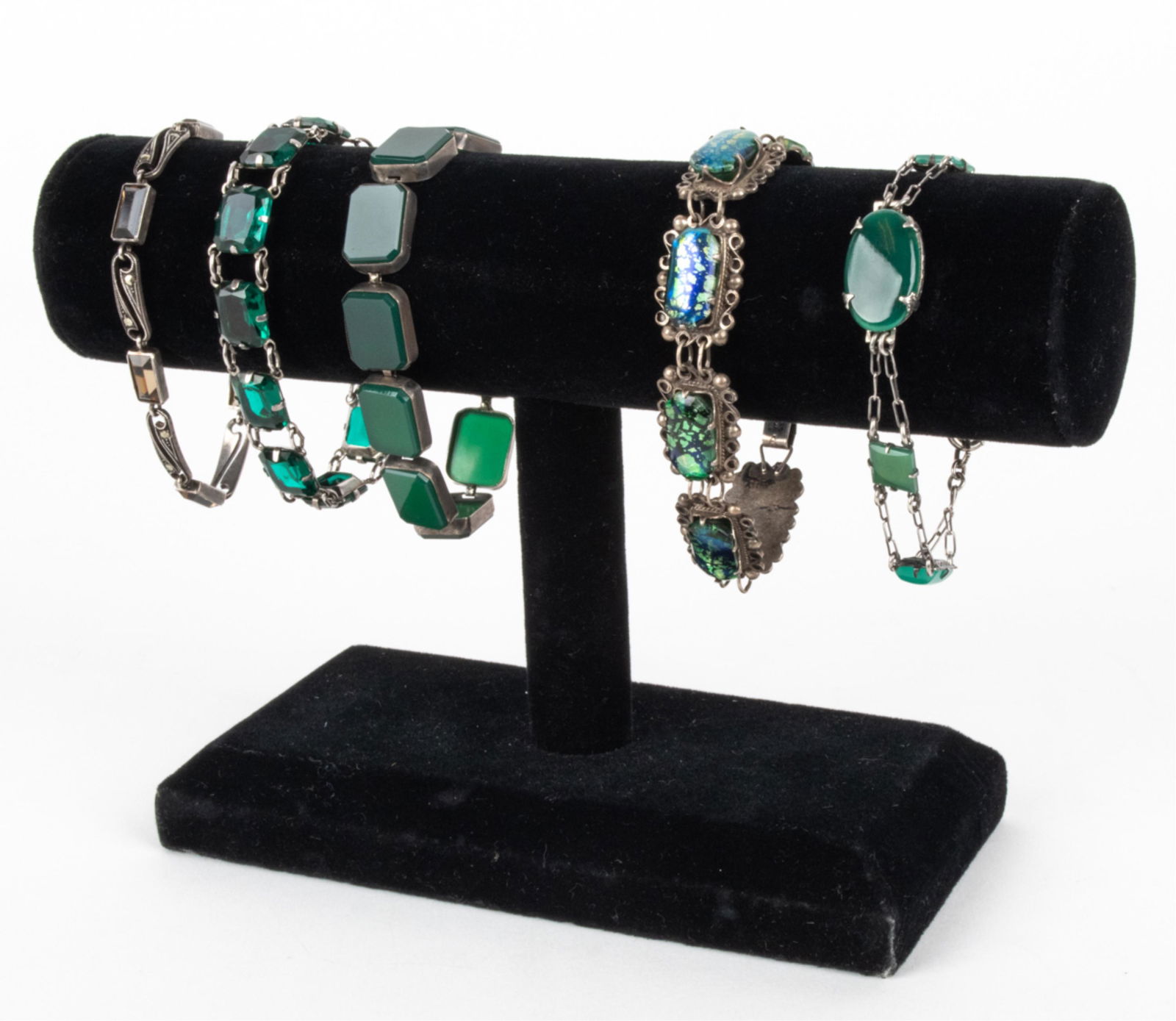 (4) STERLING BRACELETS INCL. CHRYSOPRASE (1 of 12)