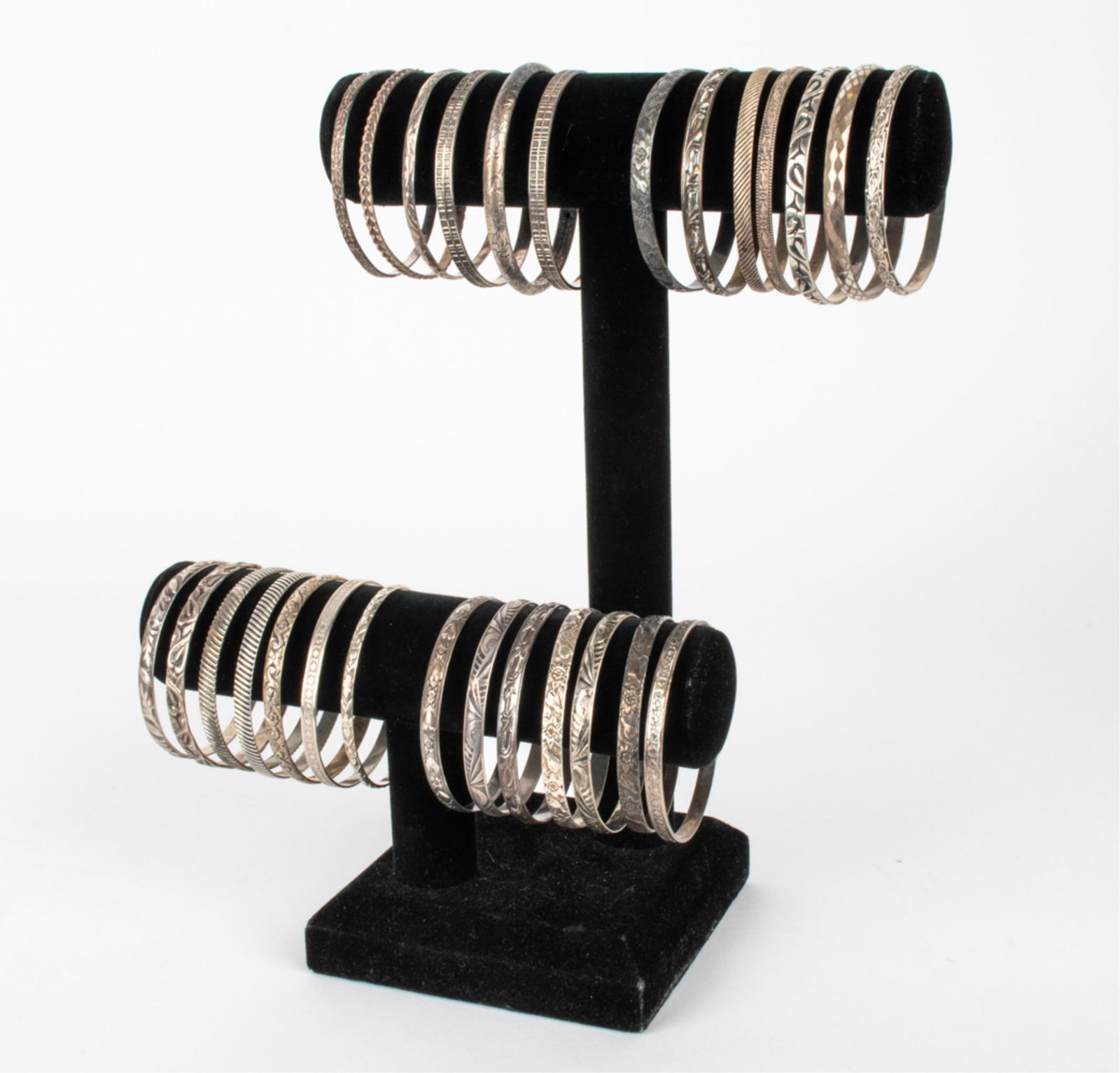 LARGE GROUPING OF DANECRAFT STERLING BANGLES (1 of 14)