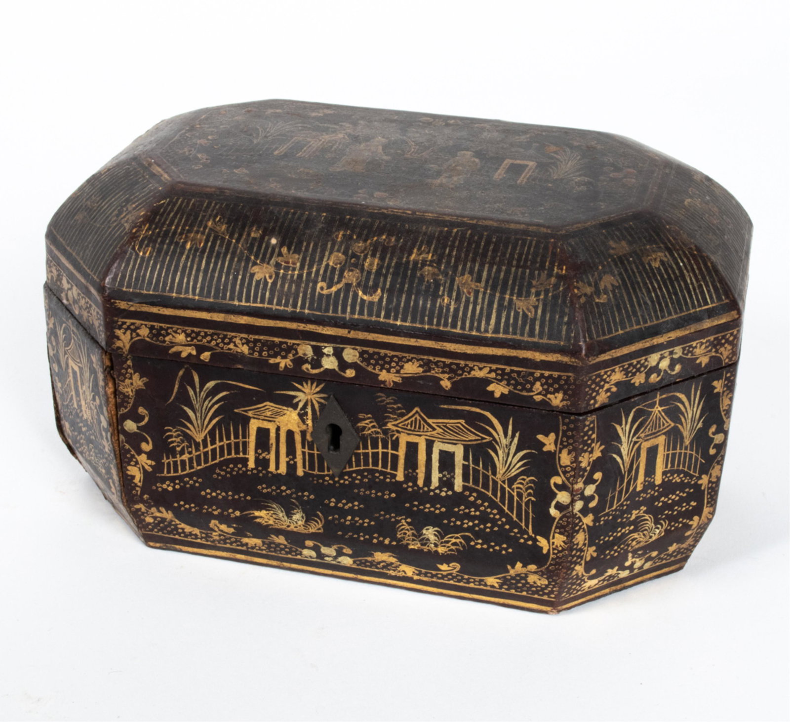 19TH C. CHINESE EXPORT LACQUERED BOX (1 of 20)