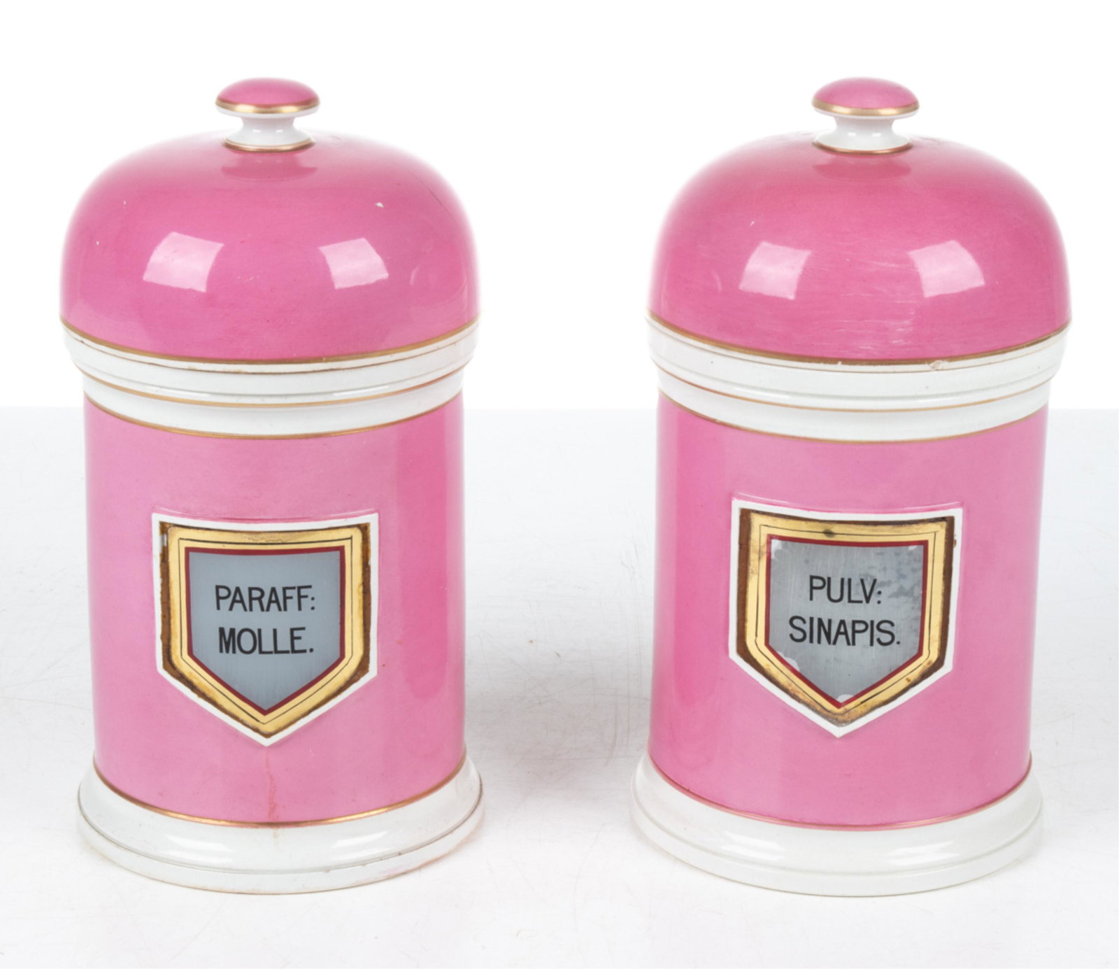 PAIR OF VICTORIAN PORCELAIN APOTHECARY JARS (1 of 20)
