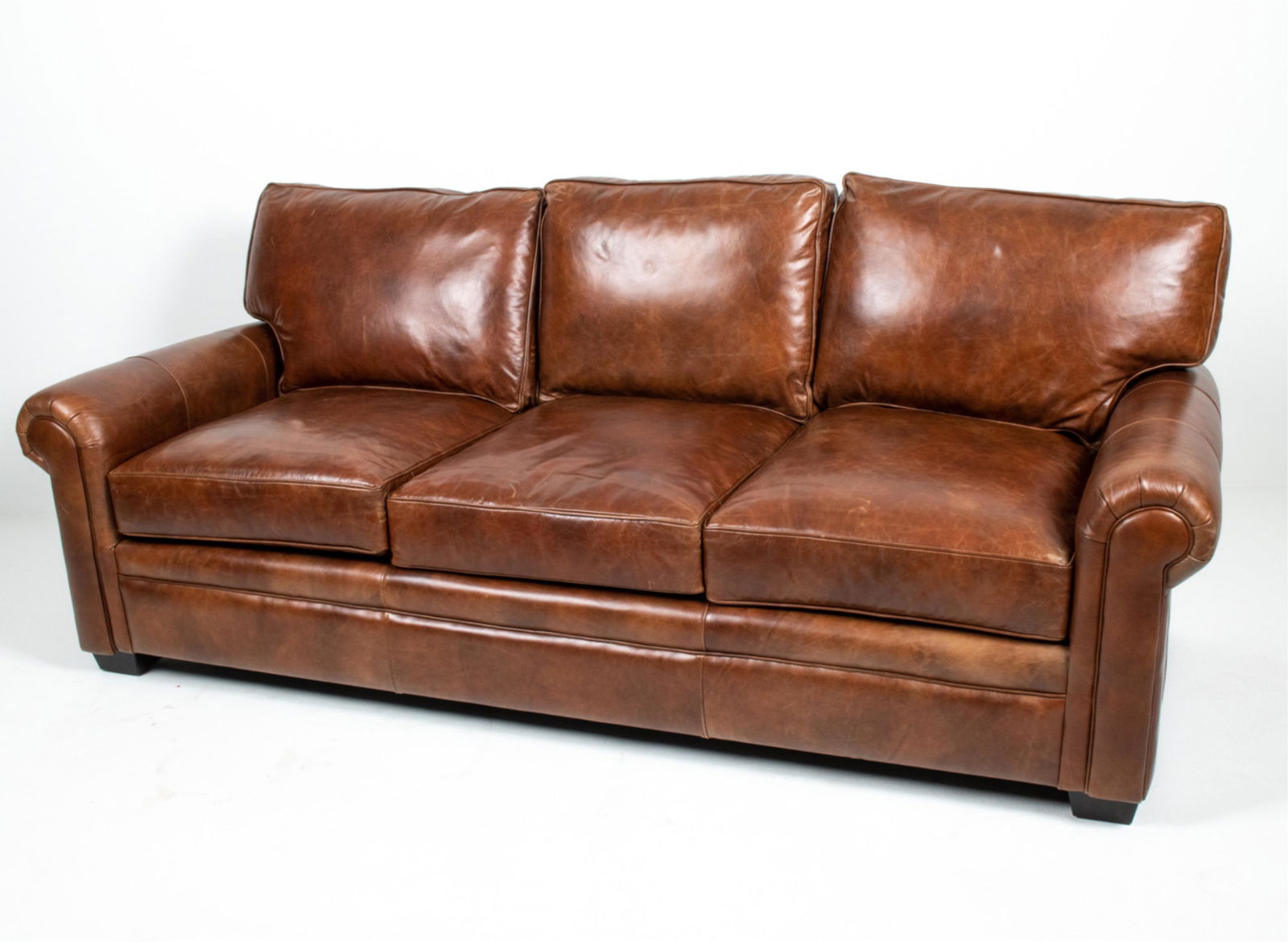 COUNTRY WILLOW TOP-GRAIN LEATHER SOFA (1 of 16)