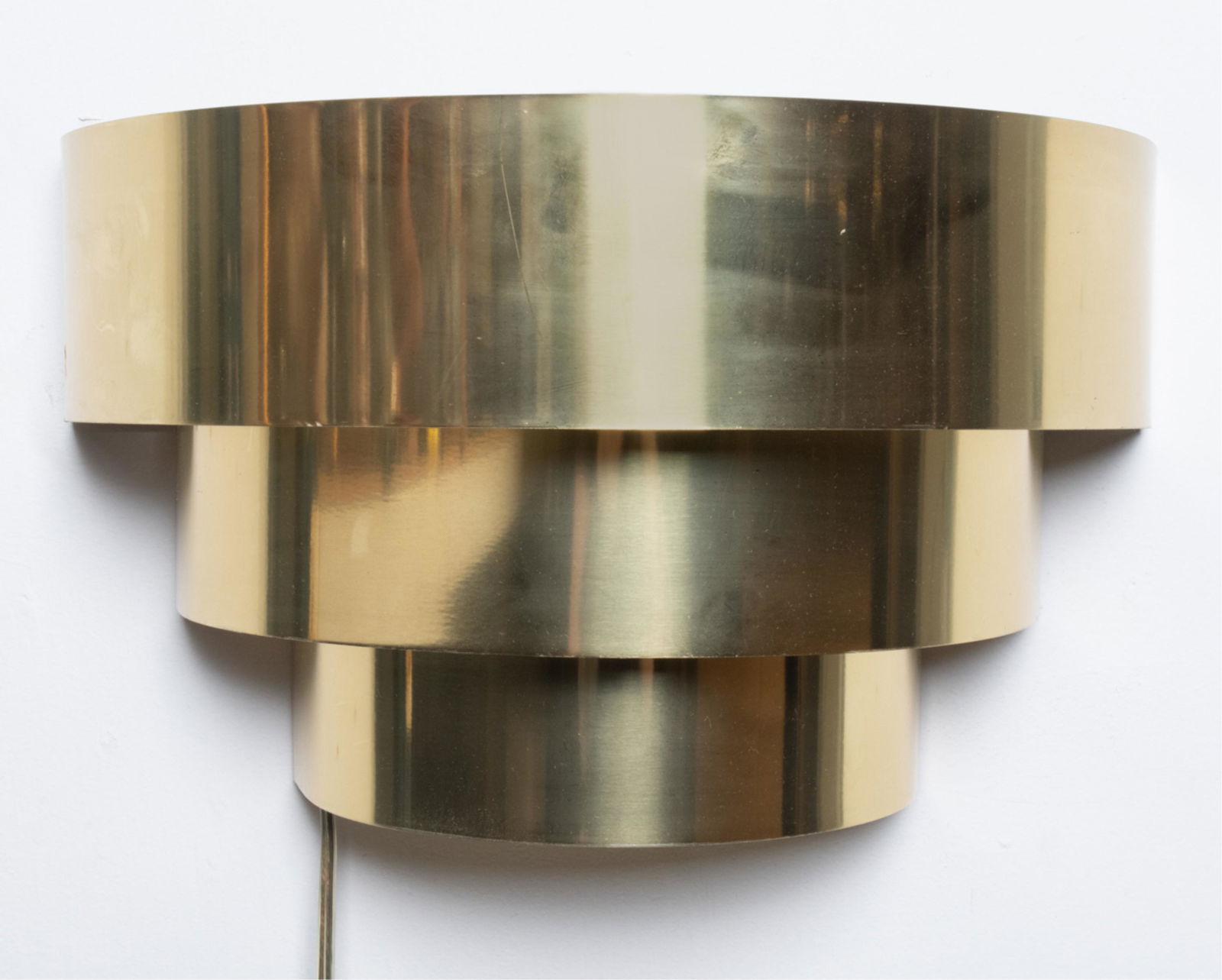 VINTAGE BRASS TIERED WALL SCONCE (1 of 9)