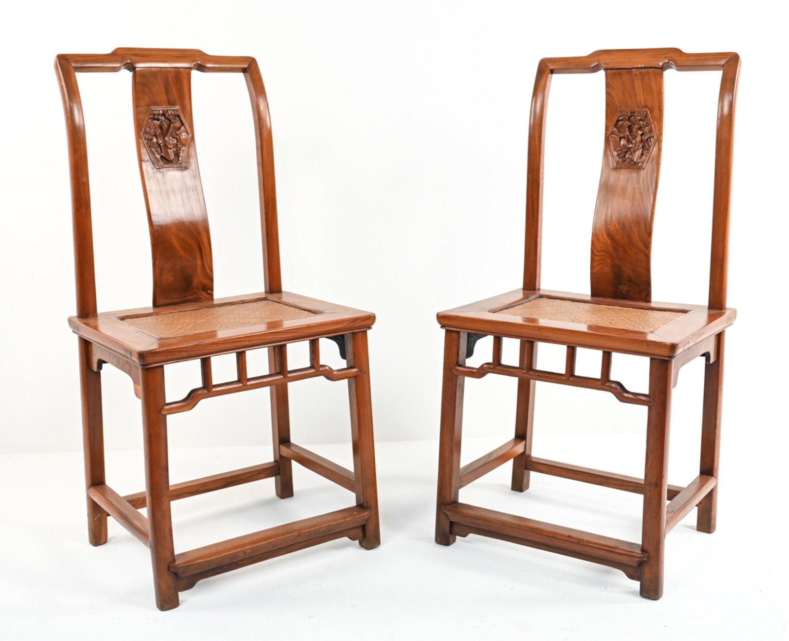 PAIR OF CHINESE YOKEBACK SIDE CHAIRS (1 of 15)
