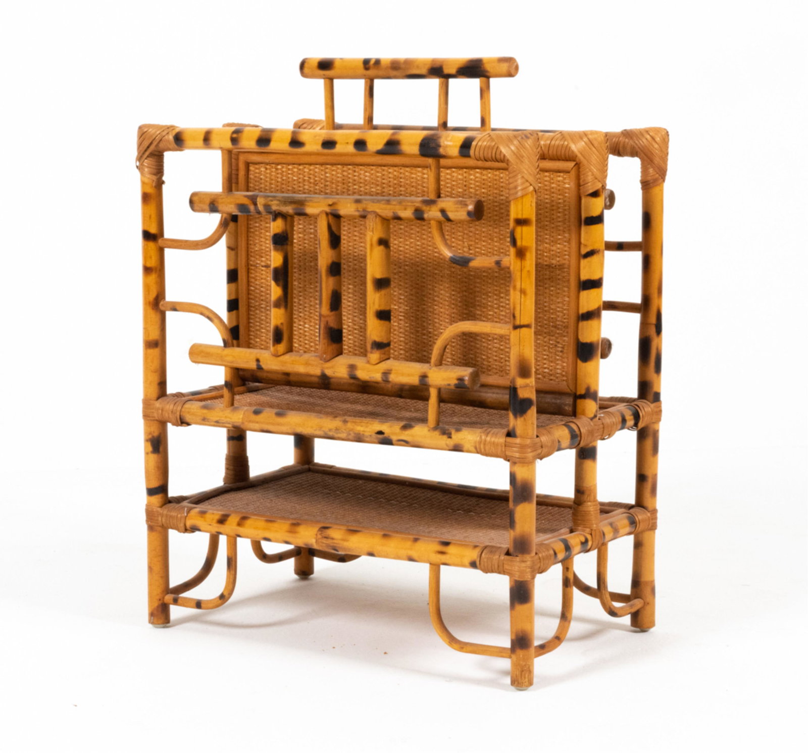 VINTAGE BAMBOO & RATTAN MAGAZINE RACK (1 of 7)