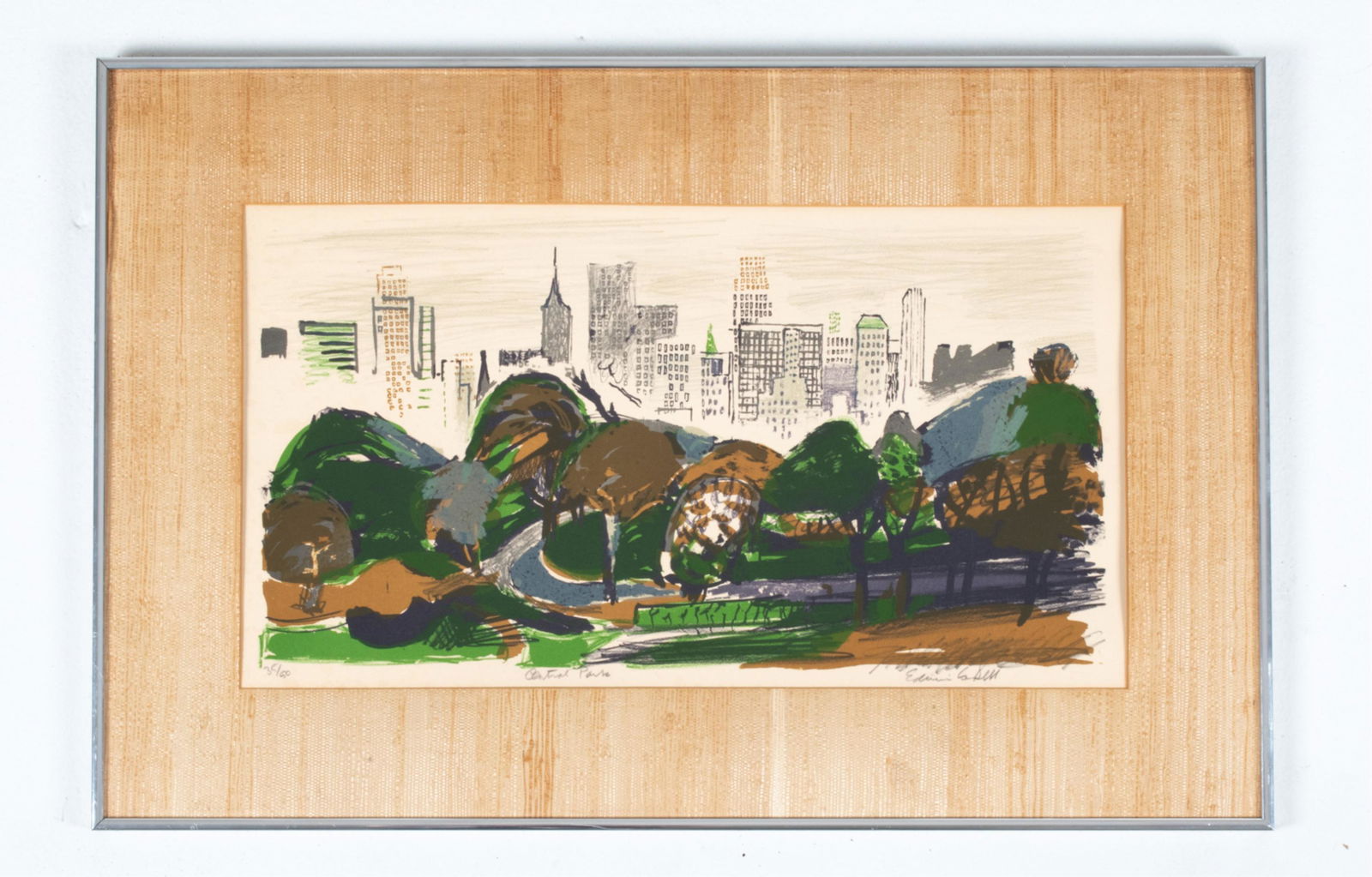 EDWIN LA DELL, UK (1914-1970) LITHO CENTRAL PARK (1 of 11)