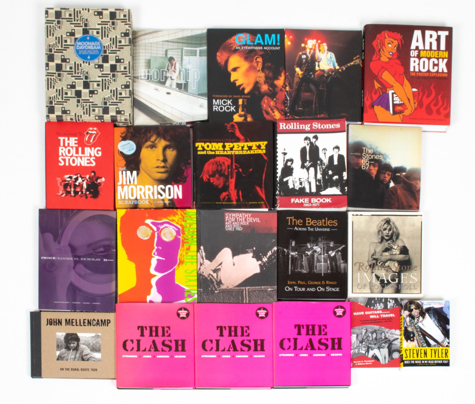 LARGE GROUPING OF ROCK 'N' ROLL BOOKS (1 of 19)