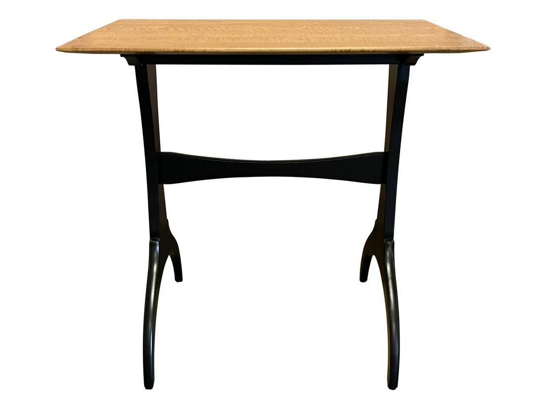 AMISH SIDE TABLE W/ BLACK BASE & CHERRY TOP (1 of 6)