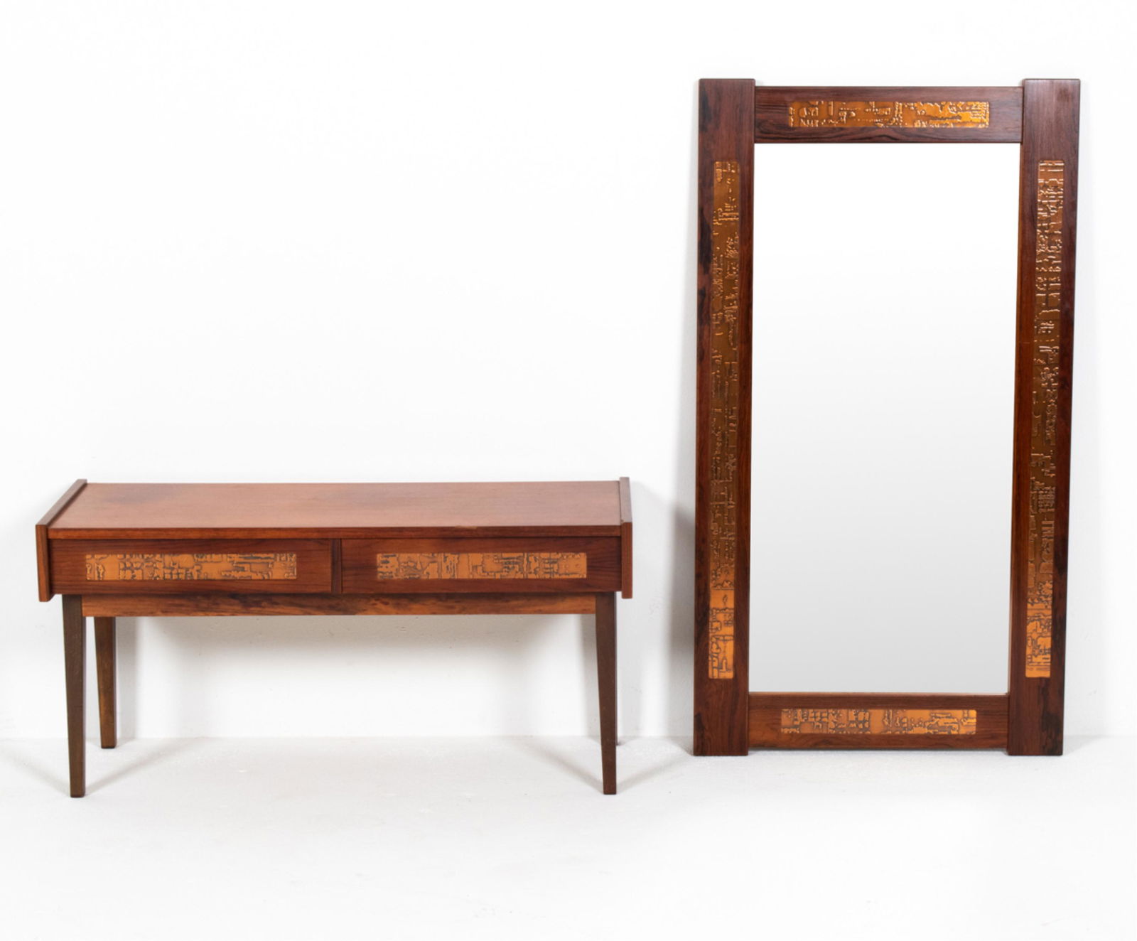 PEDERSEN & HANSEN ROSEWOOD & COPPER HALL SET (1 of 19)