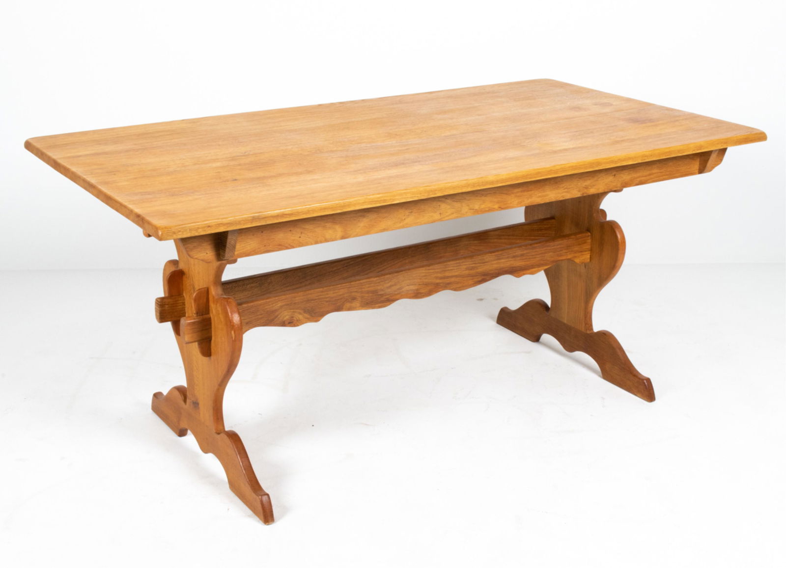 DANISH HAND-CARVED OAK DINING TABLE (1 of 15)