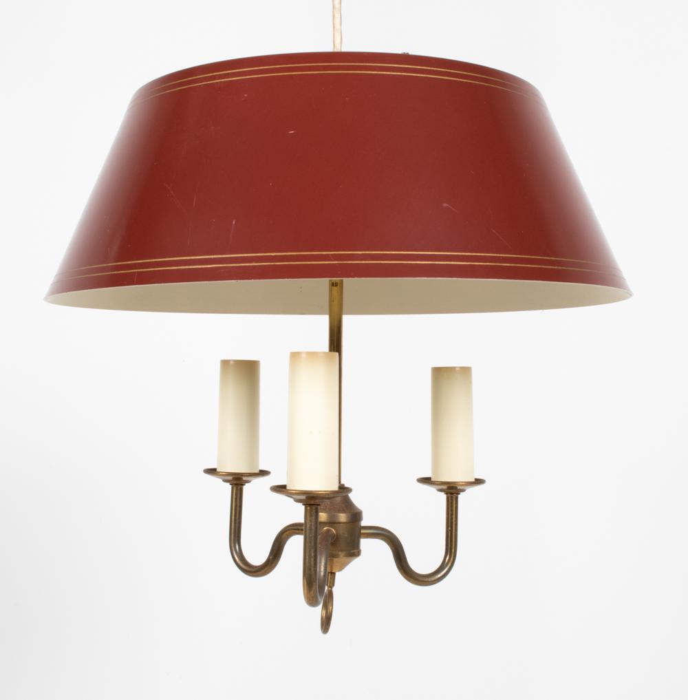 DANISH TOLE-PAINTED METAL CHANDELIER, C. 1940'S (1 of 16)