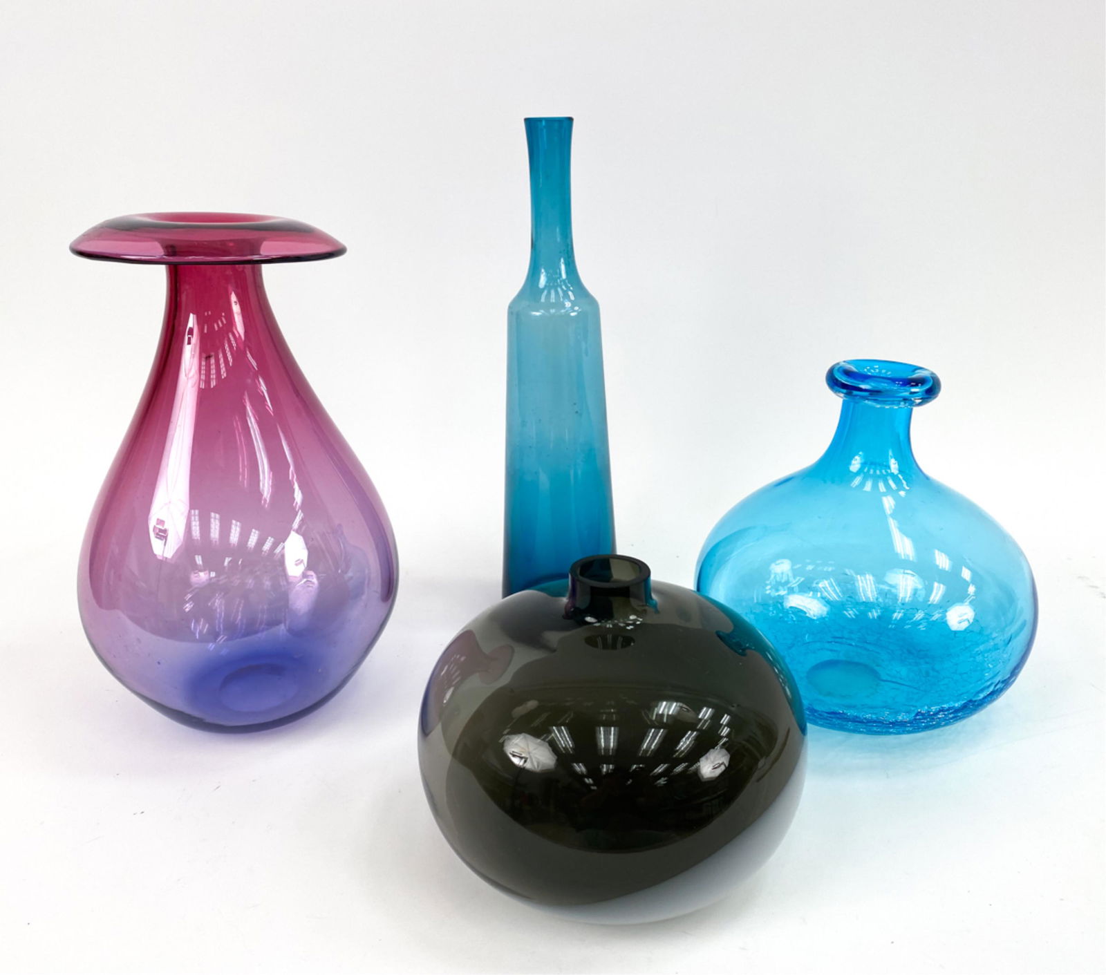 (4) MODERN ART GLASS VASES (1 of 11)