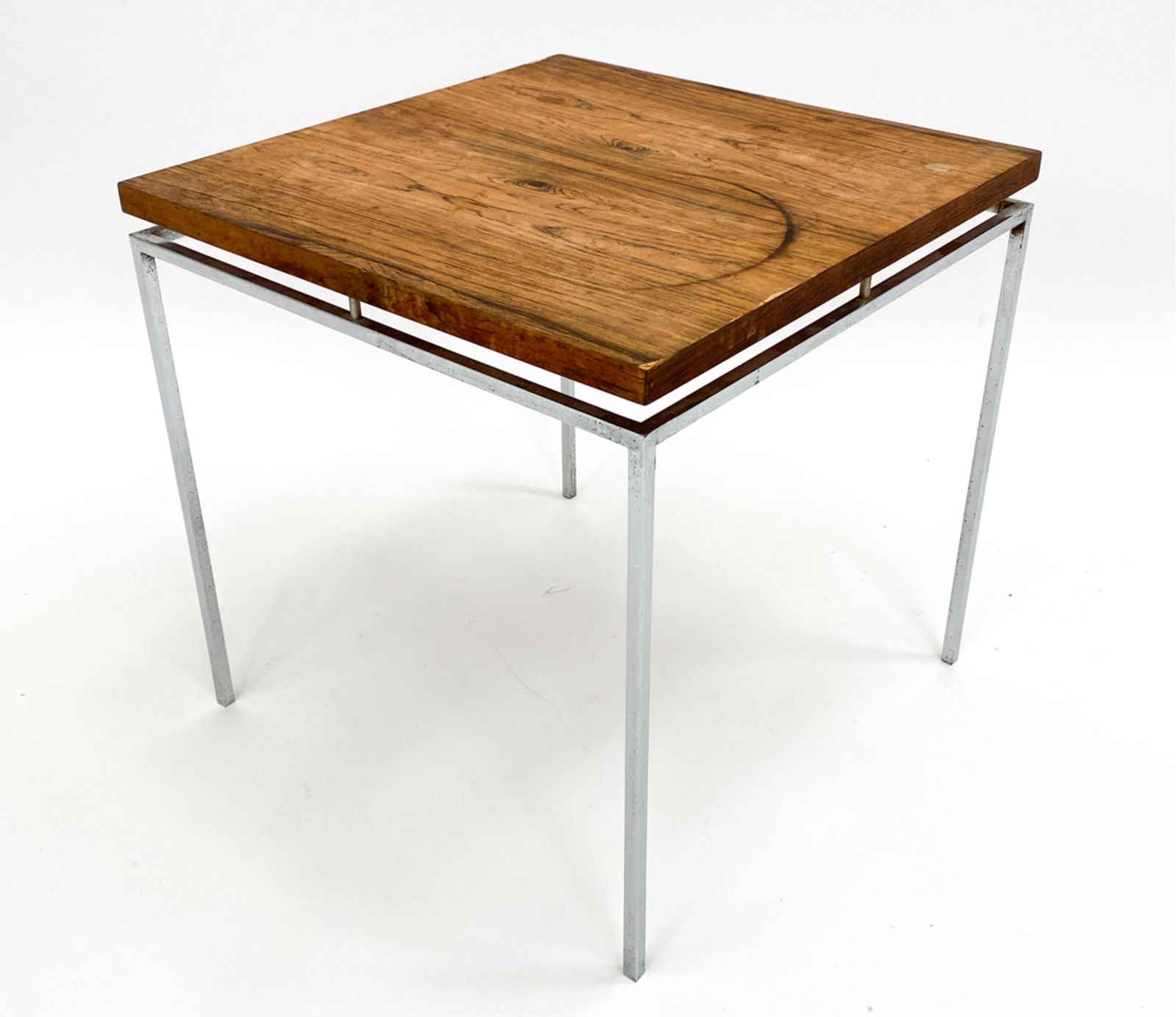 DANISH MID-CENTURY ROSEWOOD & CHROME SIDE TABLE (1 of 12)