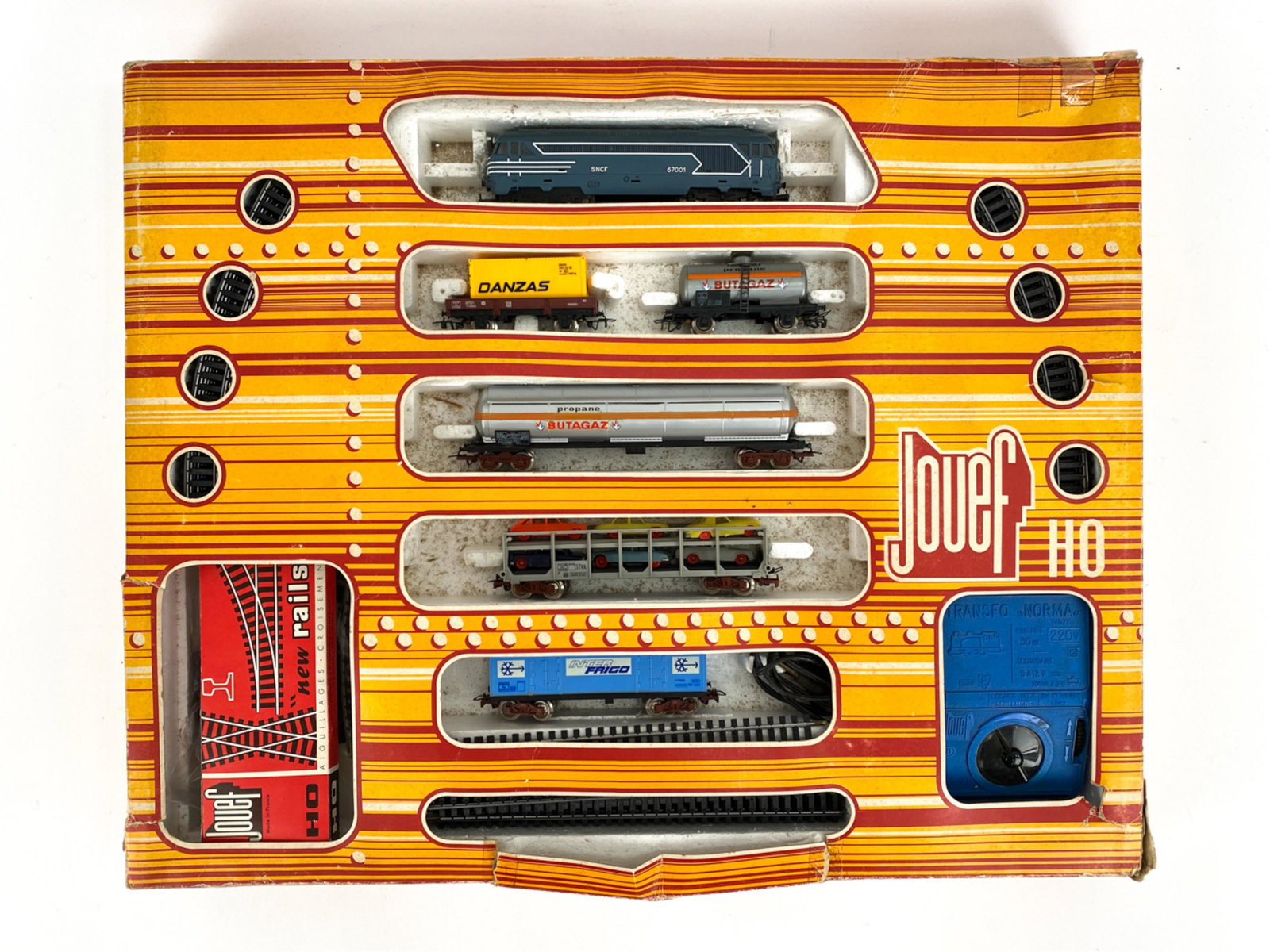 Coffret De Trains Miniatures Jouef Vintage – Années 1960, époque 2, Argent Et Vert