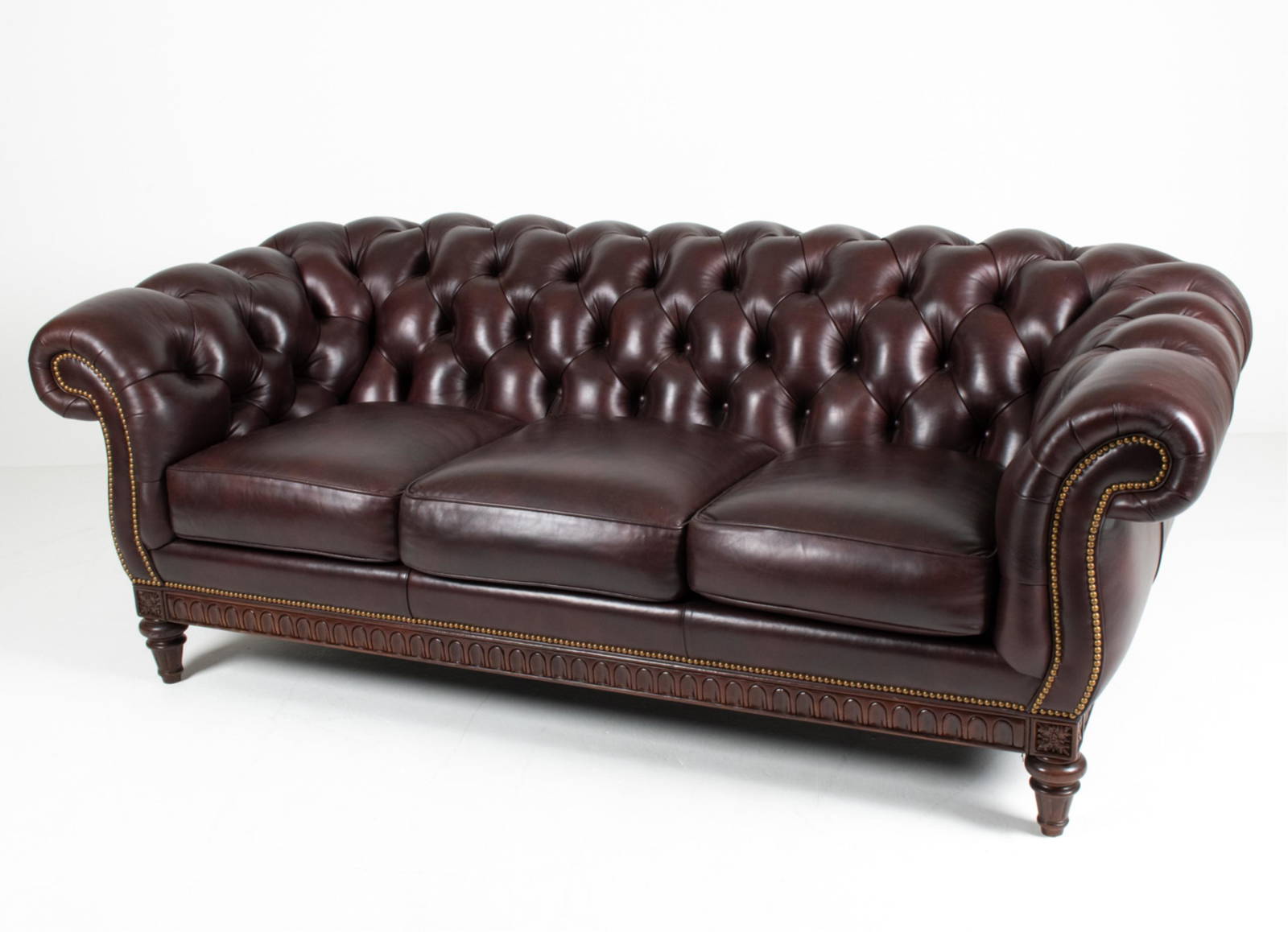 Hancock & Moore Leather Chesterfield Sofa Auction
