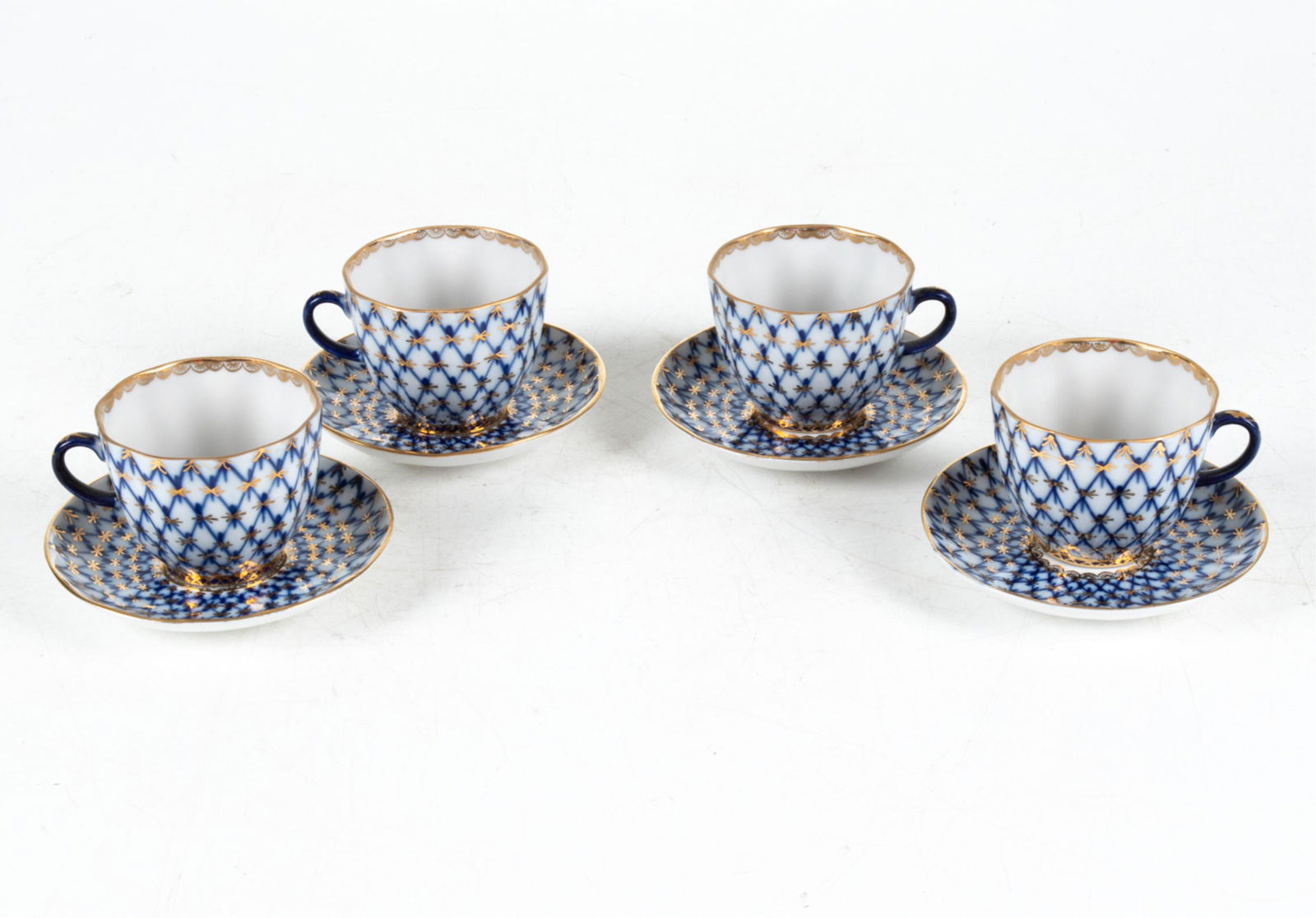 (4) RUSSIAN LOMONOSOV PORCELAIN TEACUPS & SAUCERS (1 of 14)