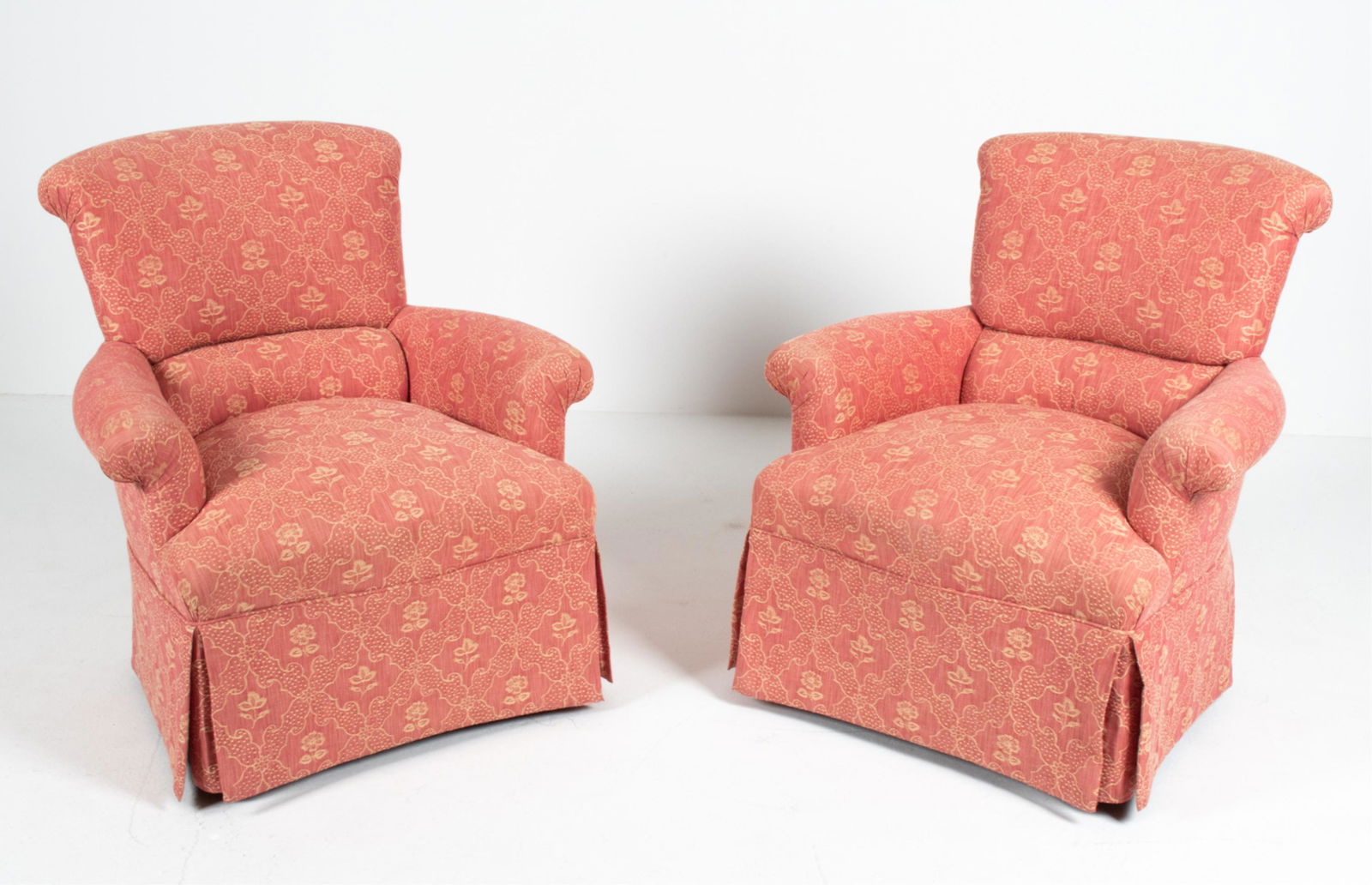PAIR OF CUSTOM UPHOLSTERED LOUNGE CHAIRS (1 of 14)