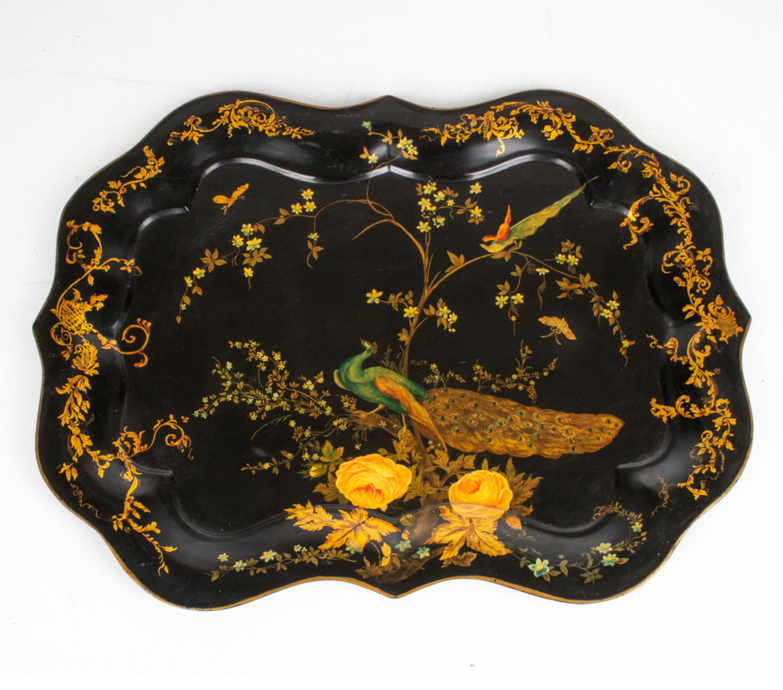 LARGE CHINOISERIE TOLE PAINTED TRAY (1 of 13)
