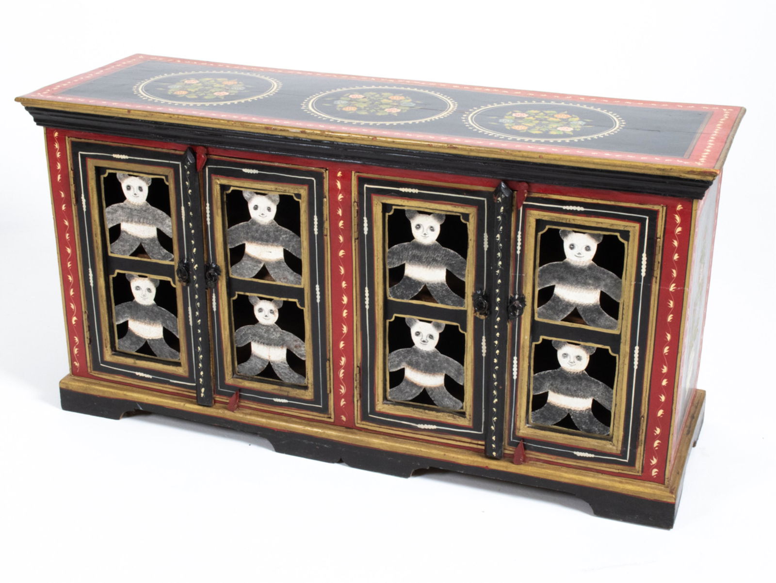 CHINOISERIE FOLK ART HAND-PAINTED SIDEBOARD (1 of 20)